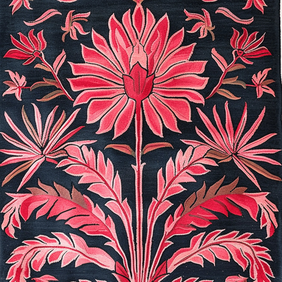 Starry Pink Garden Hand Tufted Rug