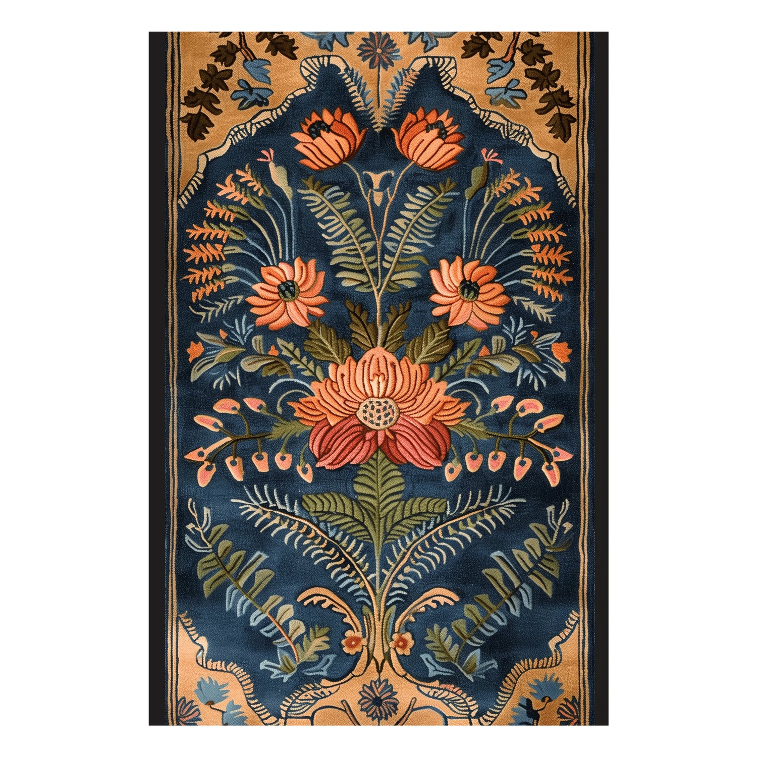 Vintage Aurum Garden Hand Tufted Rug