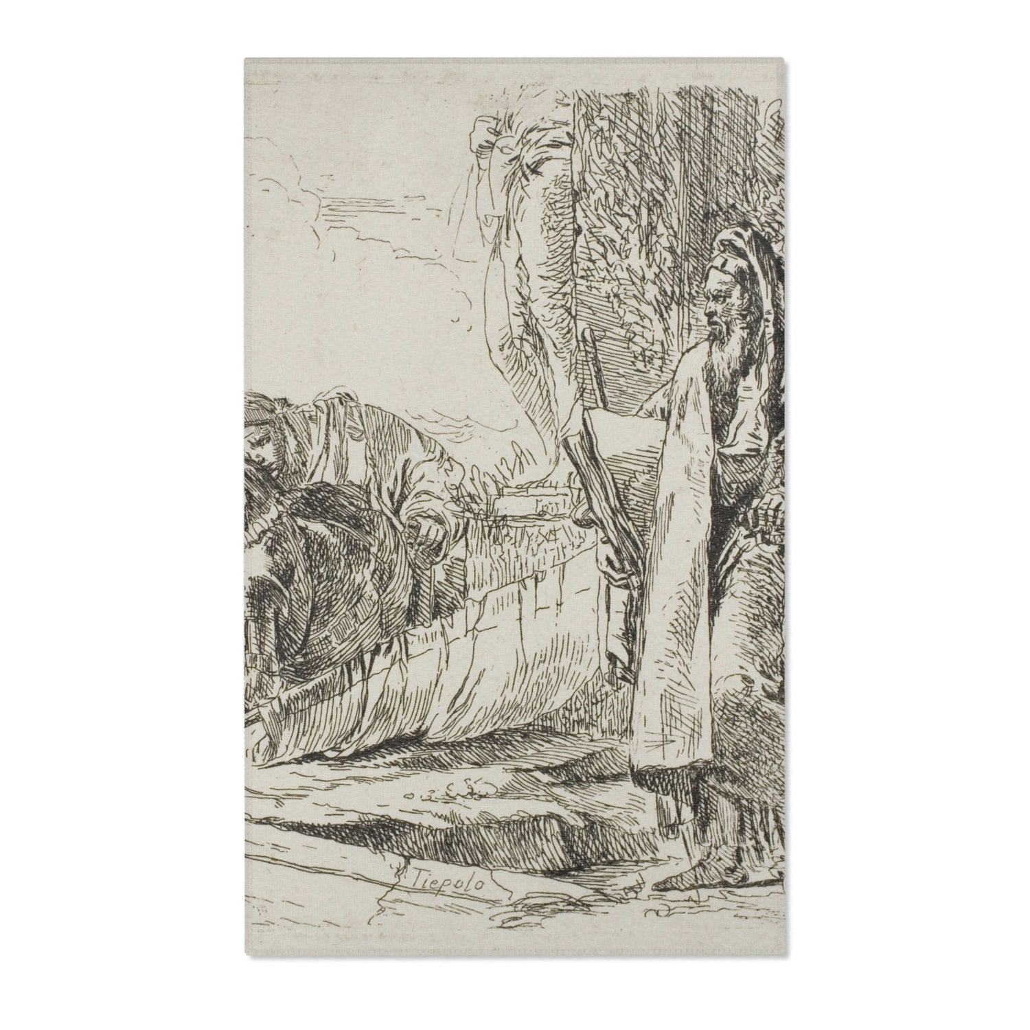 Standing Philosopher and Two Other Figures - Giovanni Battista Tiepolo Area Rug