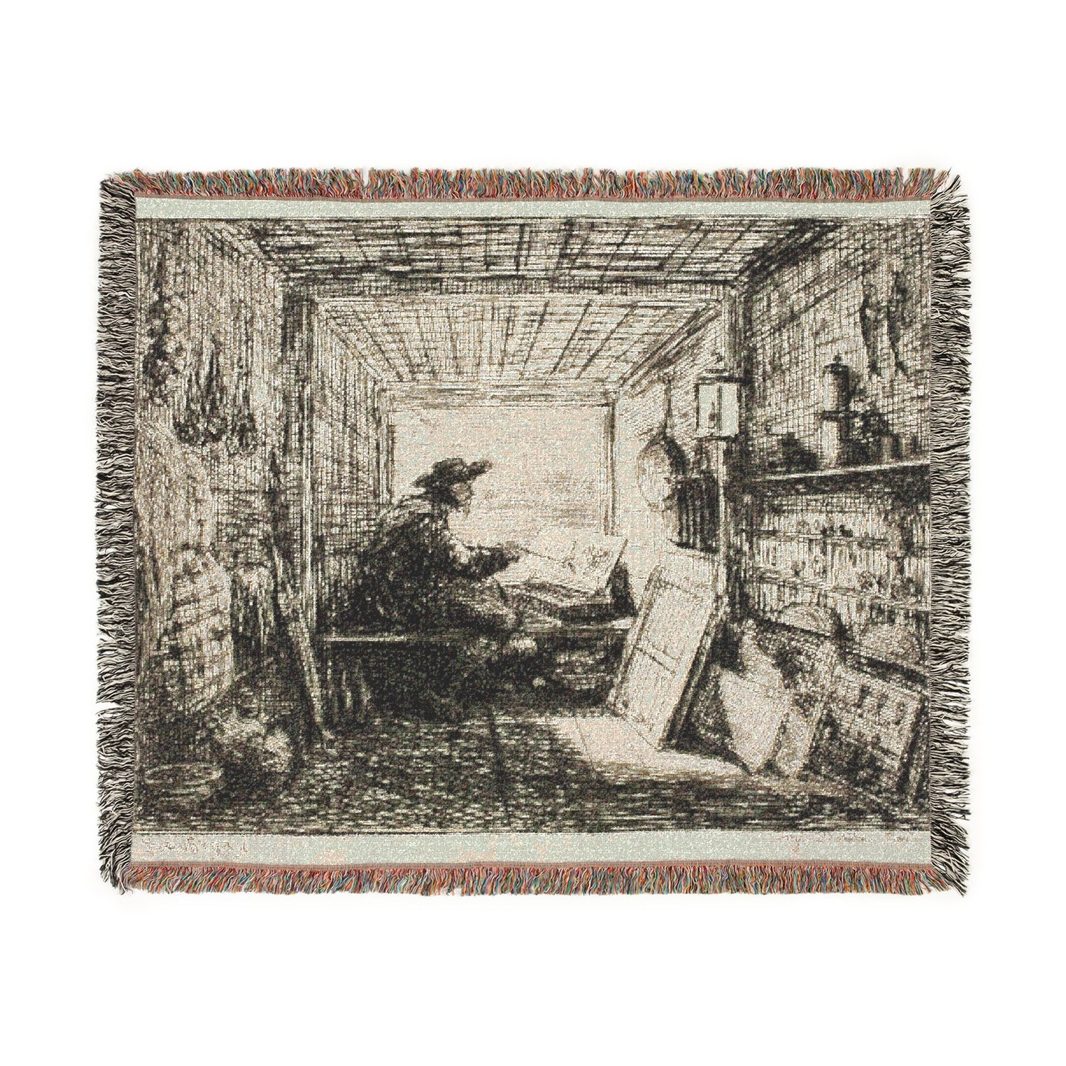 The Boat Studio - Charles François Daubigny Tapestry Blanket