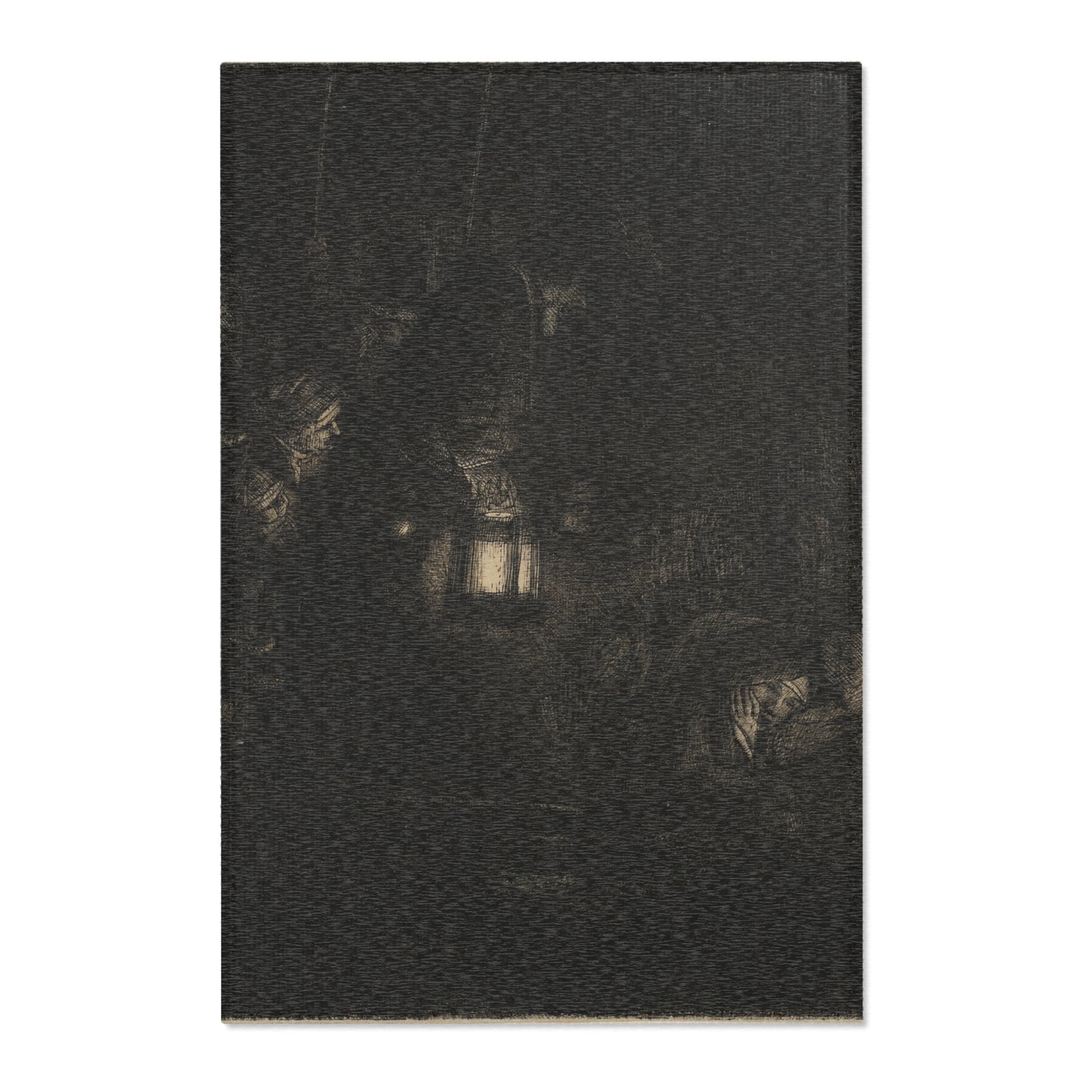 The Adoration of the Shepherds: A Night Piece - Rembrandt van Rijn Area Rug