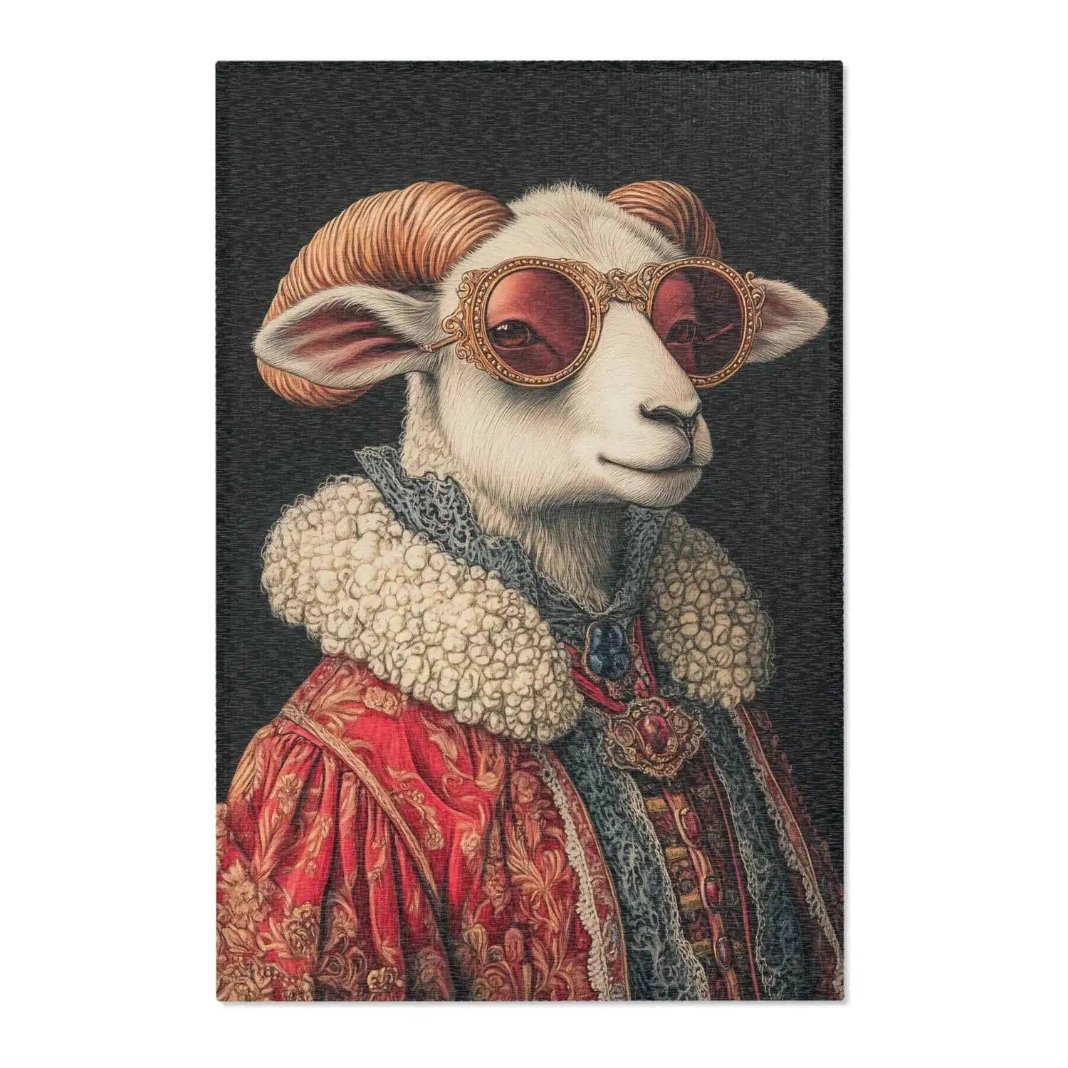 The Grand Ram Regal Sheep Accent Rug