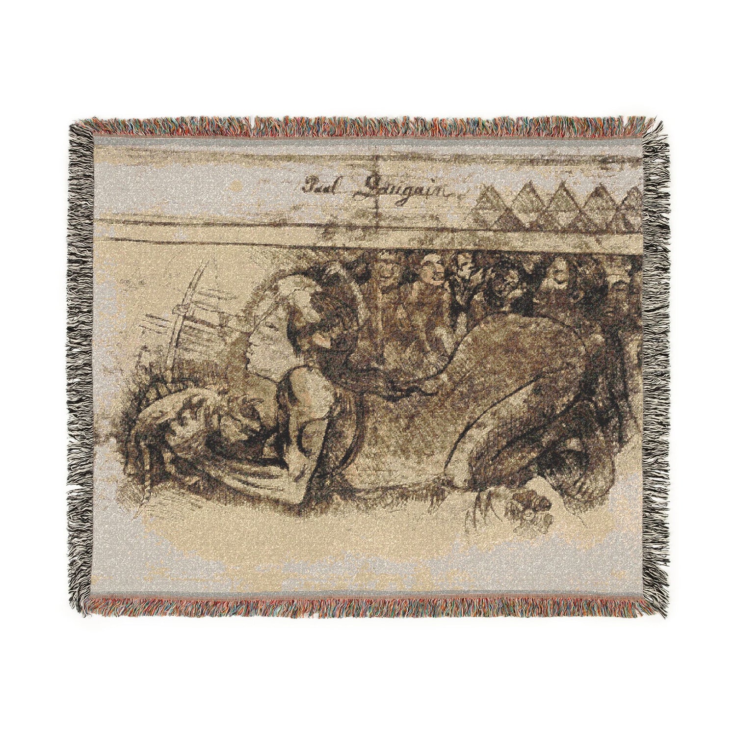 Woman with a Cat - Paul Gauguin Tapestry Blanket