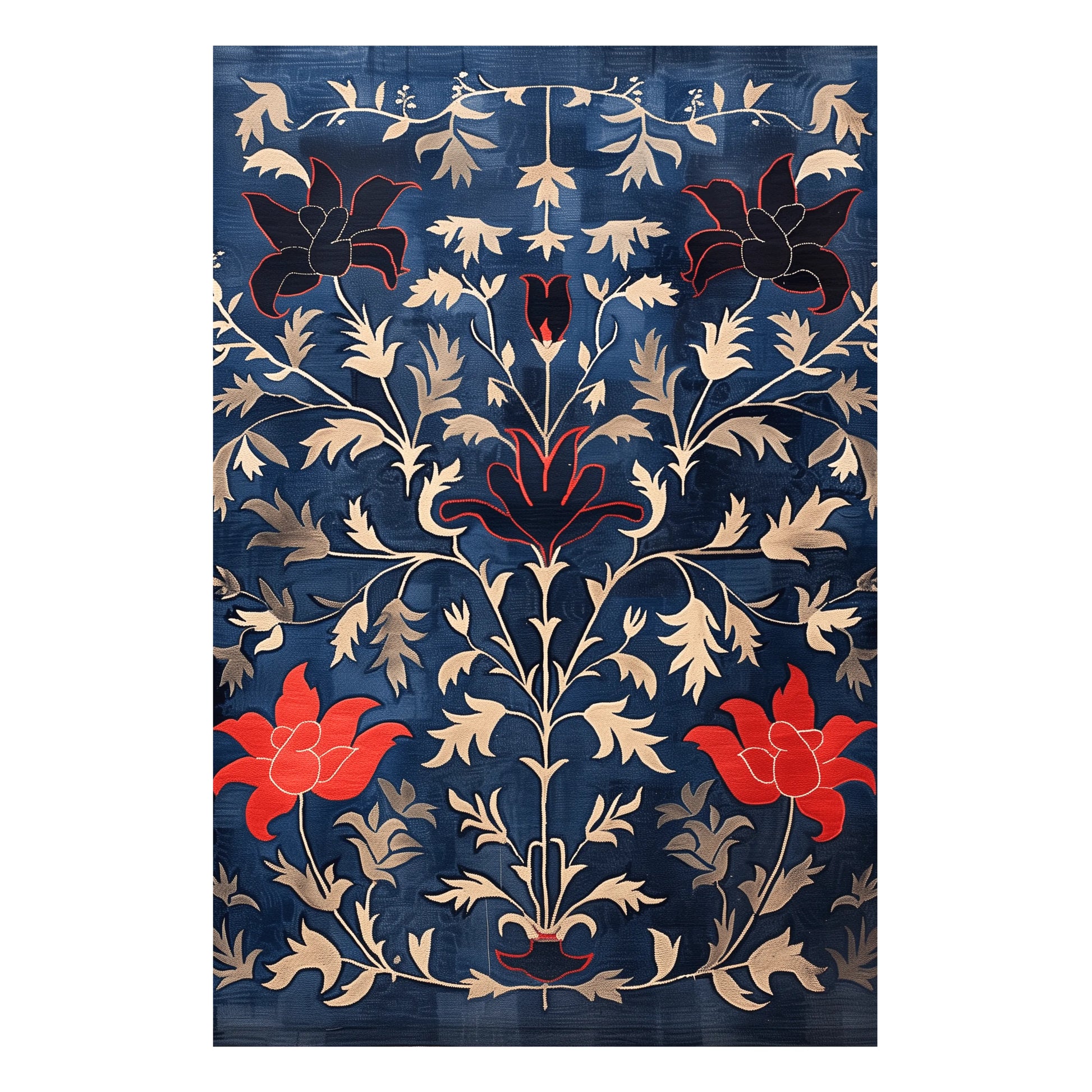 Indigo Garden Hand Tufted Rug