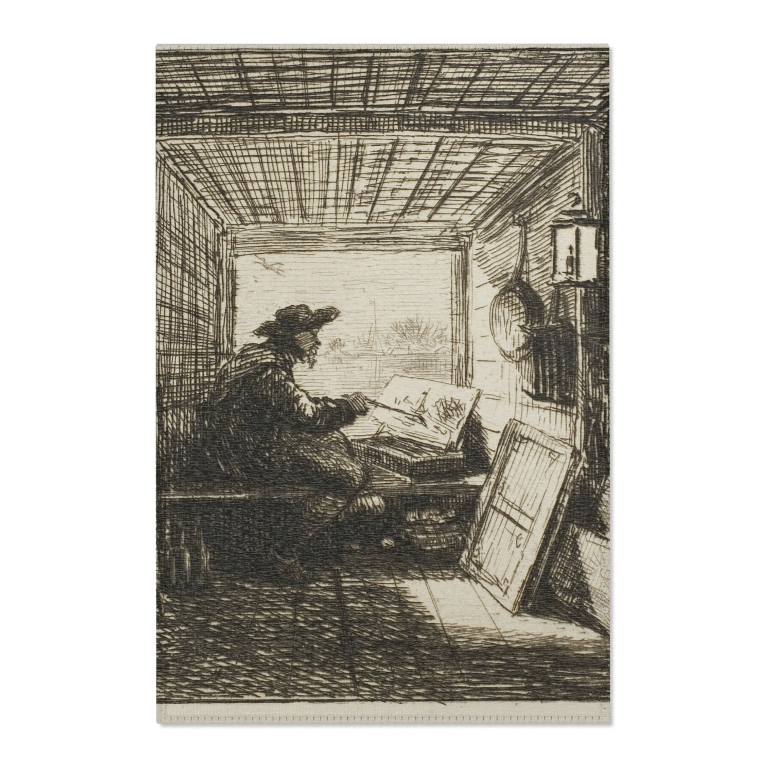The Boat Studio - Charles François Daubigny Area Rug