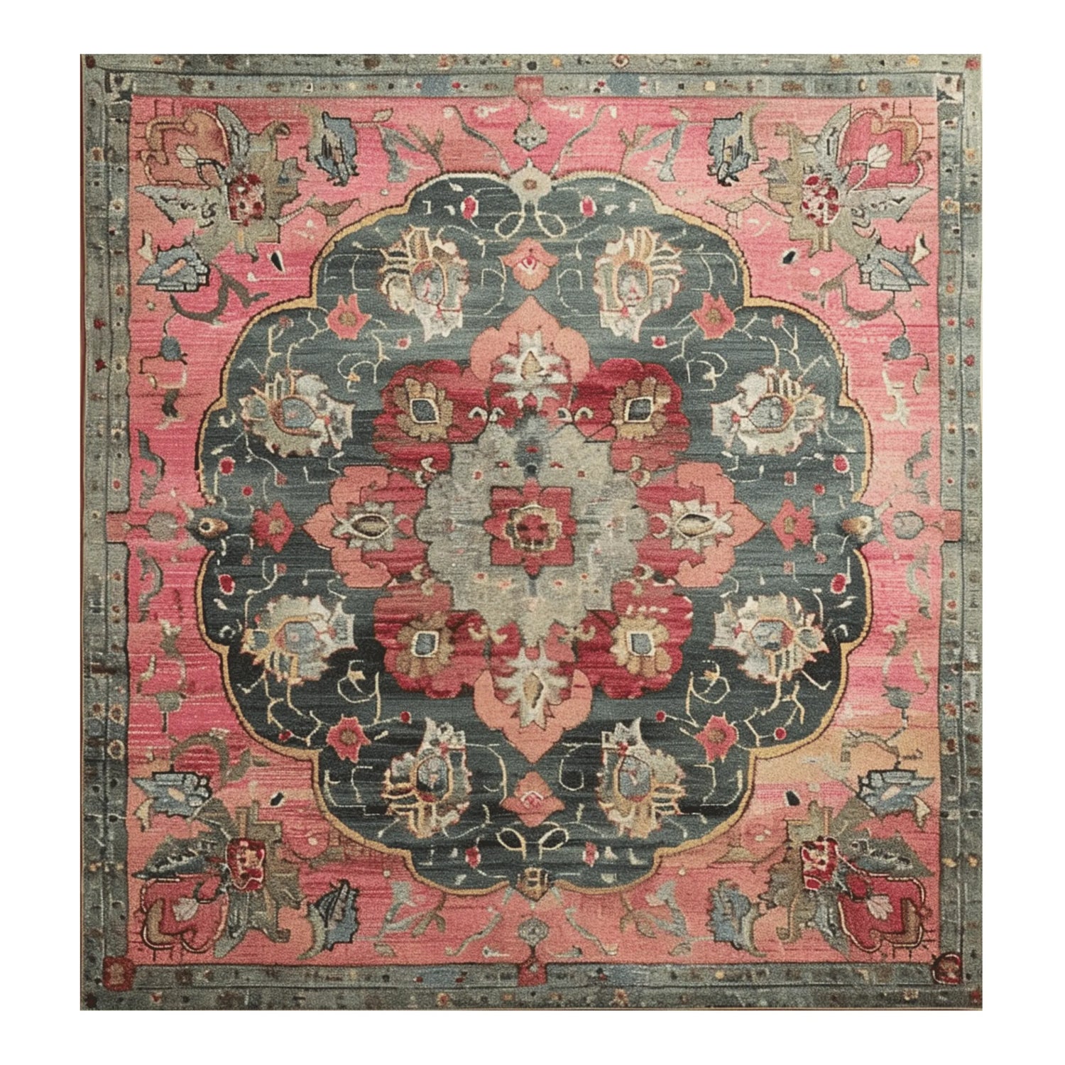 Rosy Heritage Hand Tufted Rug