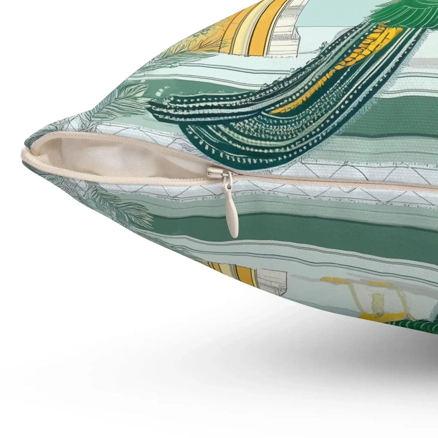 Raj Peacock Pavilion Throw Pillow