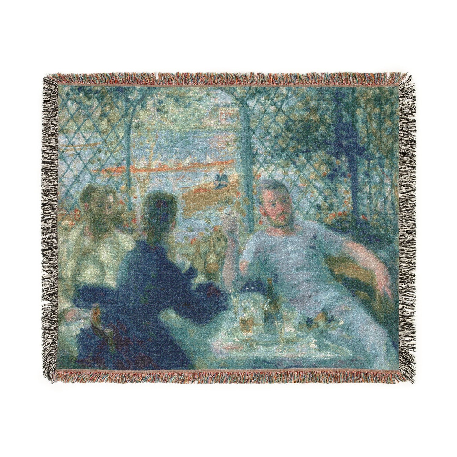 Lunch at the Restaurant Fournaise - Pierre-Auguste Renoir Tapestry Blanket