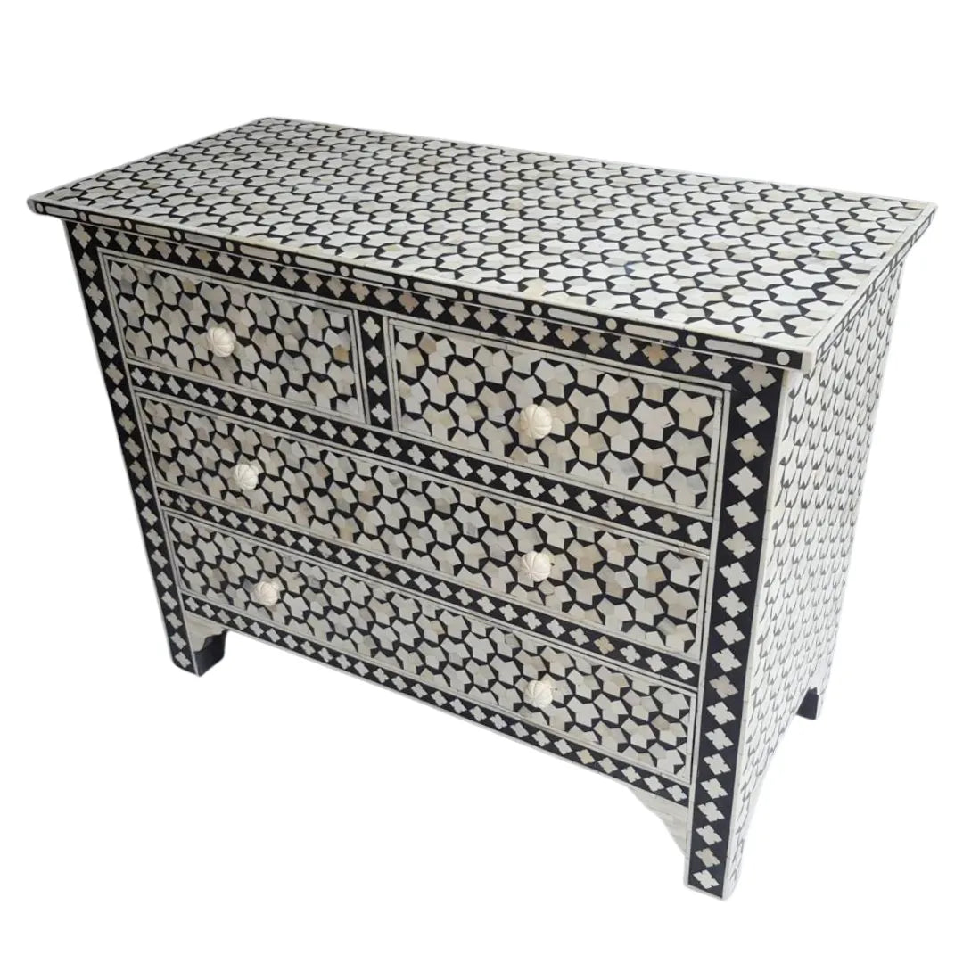 Targua Bone Inlay 4 Drawers Chest