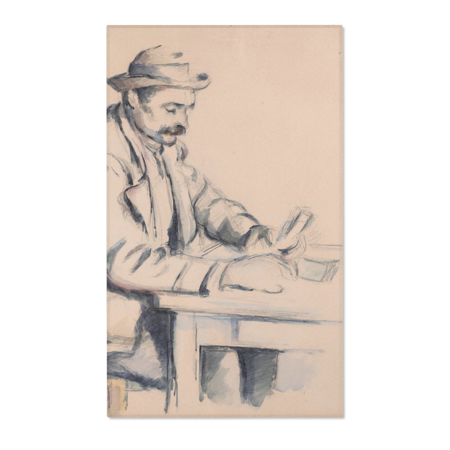 A Study for the Card Players - Paul Cezanne Area Rug