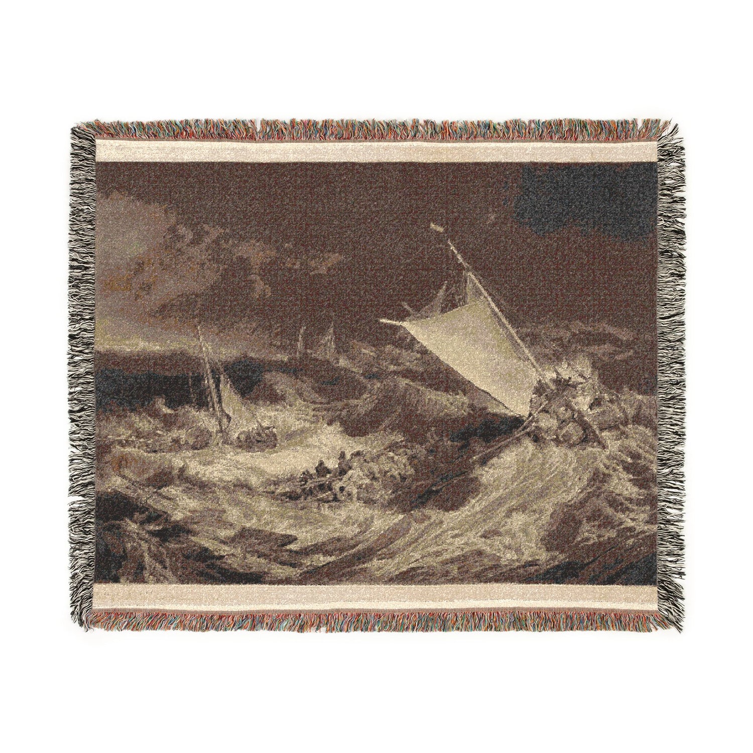 A Shipwreck - Charles Turner Tapestry Blanket