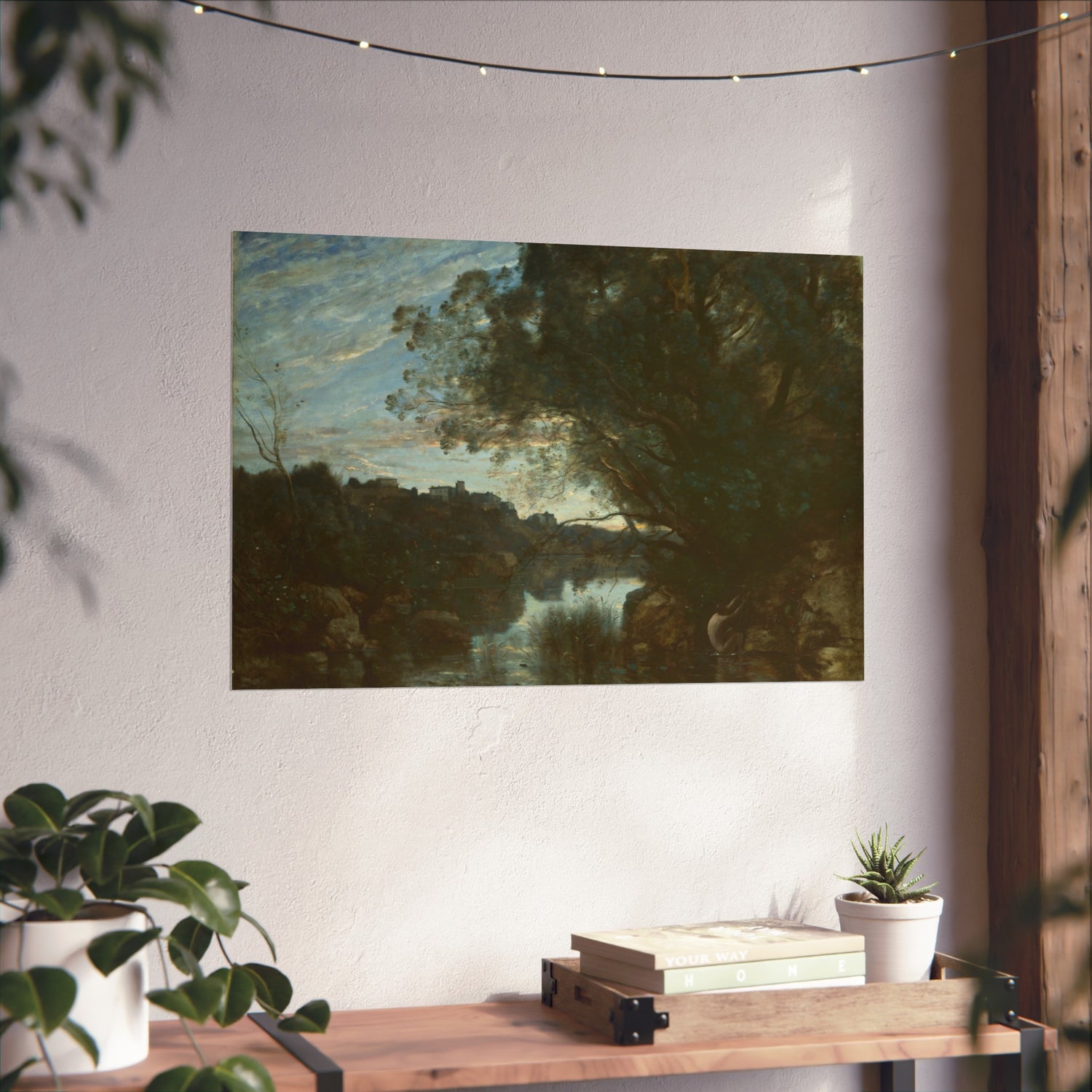 Souvenir of the Environs of Lake Nemi - Jean Baptiste Camille Corot Fine Art Poster