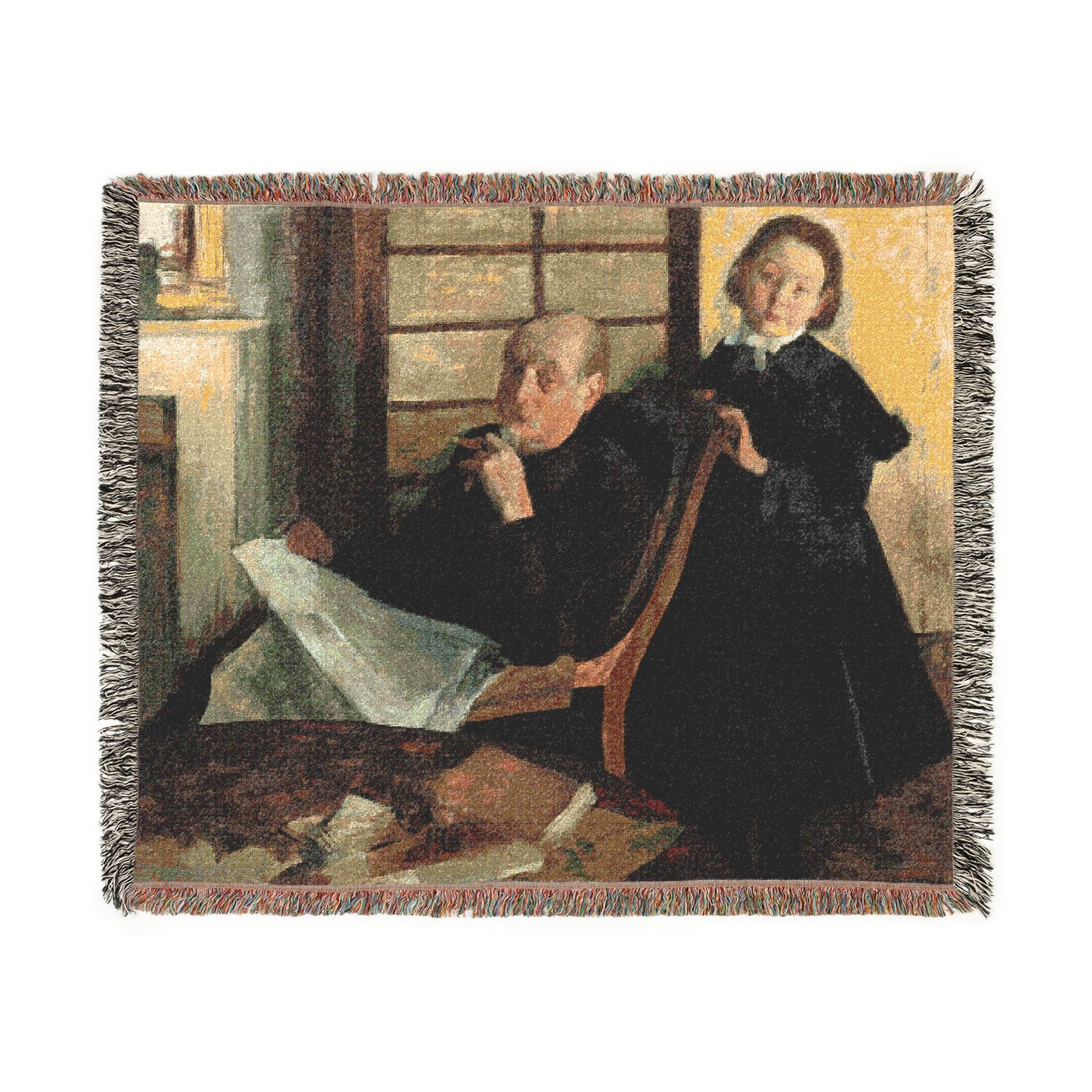Henri Degas and His Niece Lucie Degas - Hilaire Germain Edgar Degas Tapestry Blanket