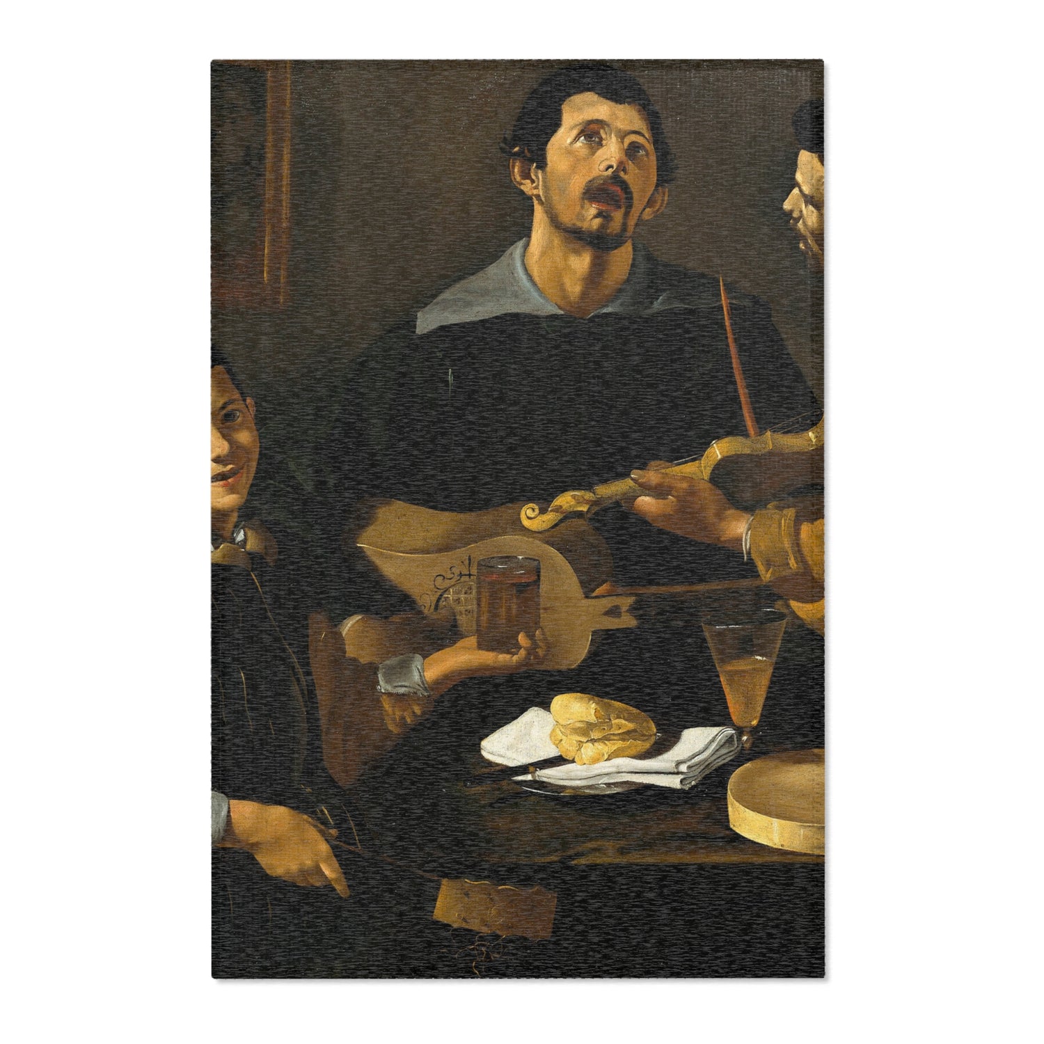 The Three Musicians - Diego Velázquez Area Rug
