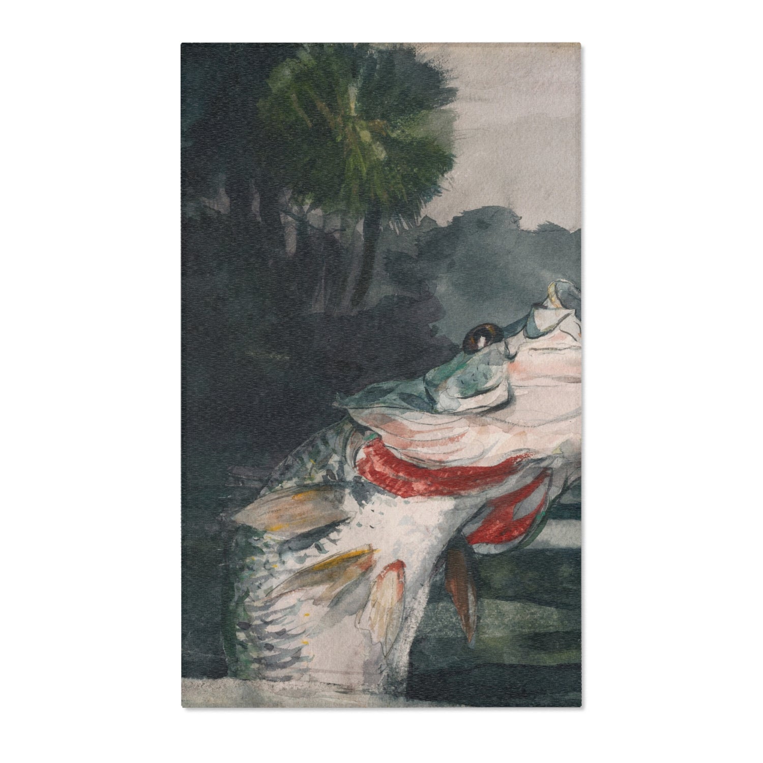 Life-Size Black Bass - Winslow Homer Area Rug