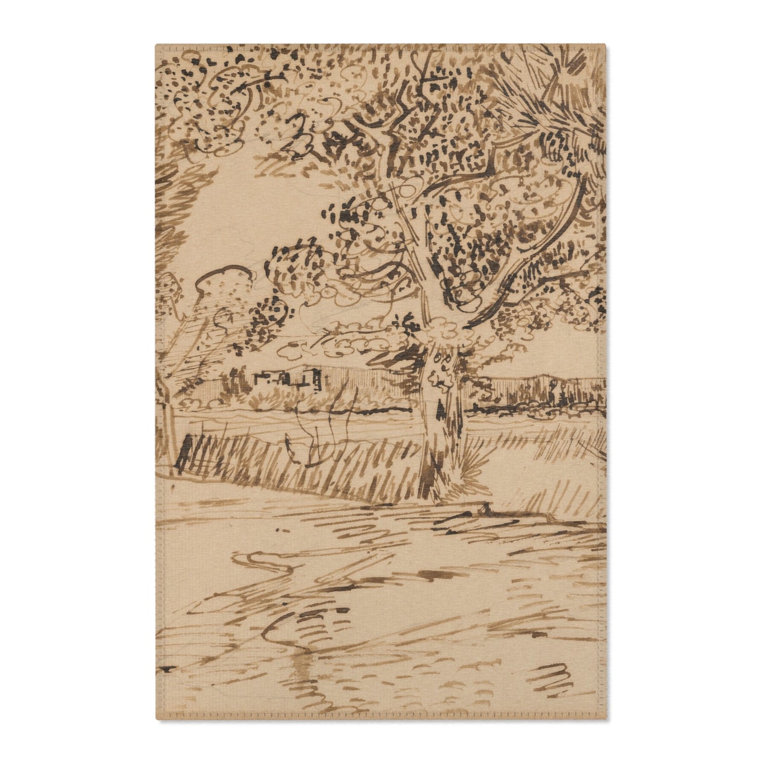 Landscape at Arles - Vincent van Gogh Area Rug