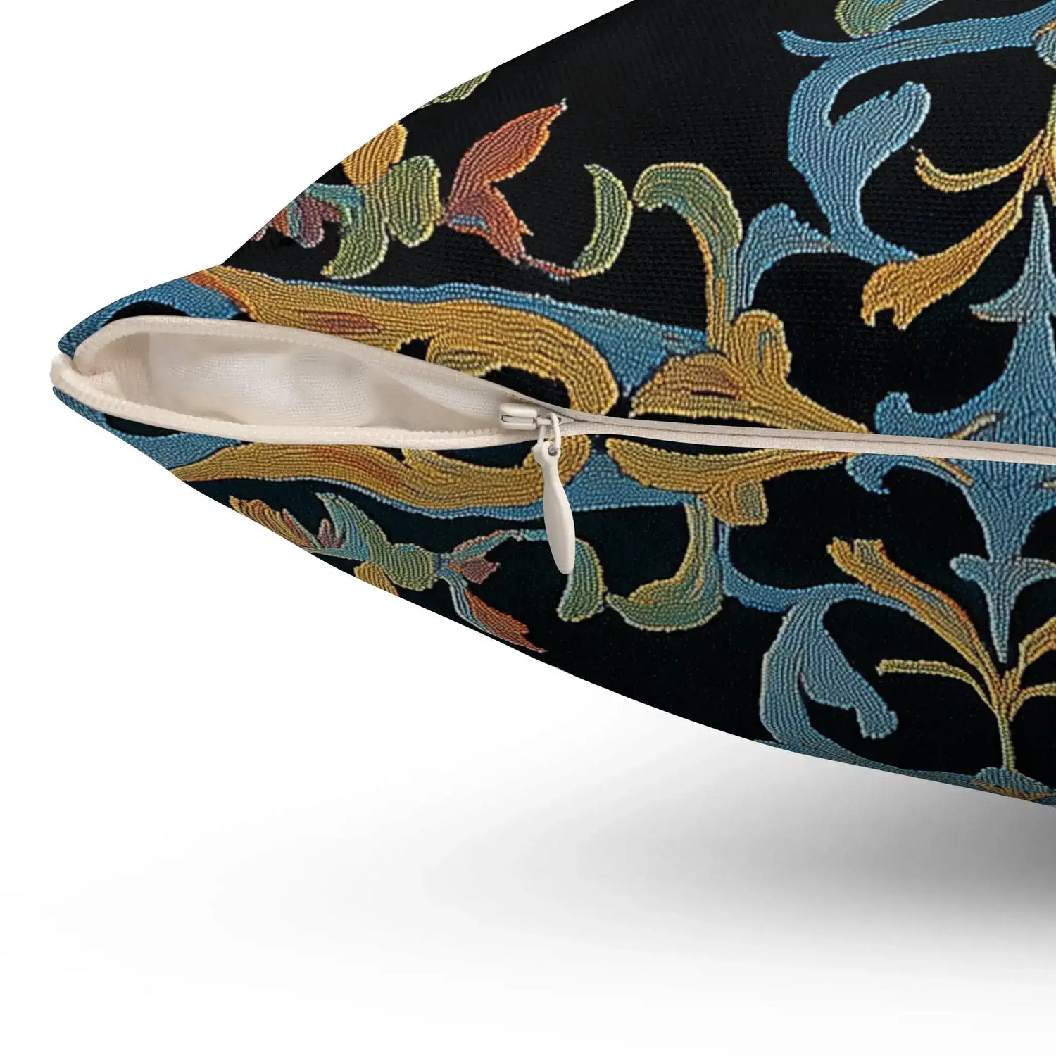 Vintage Floral Lady Silhouette Throw Pillow