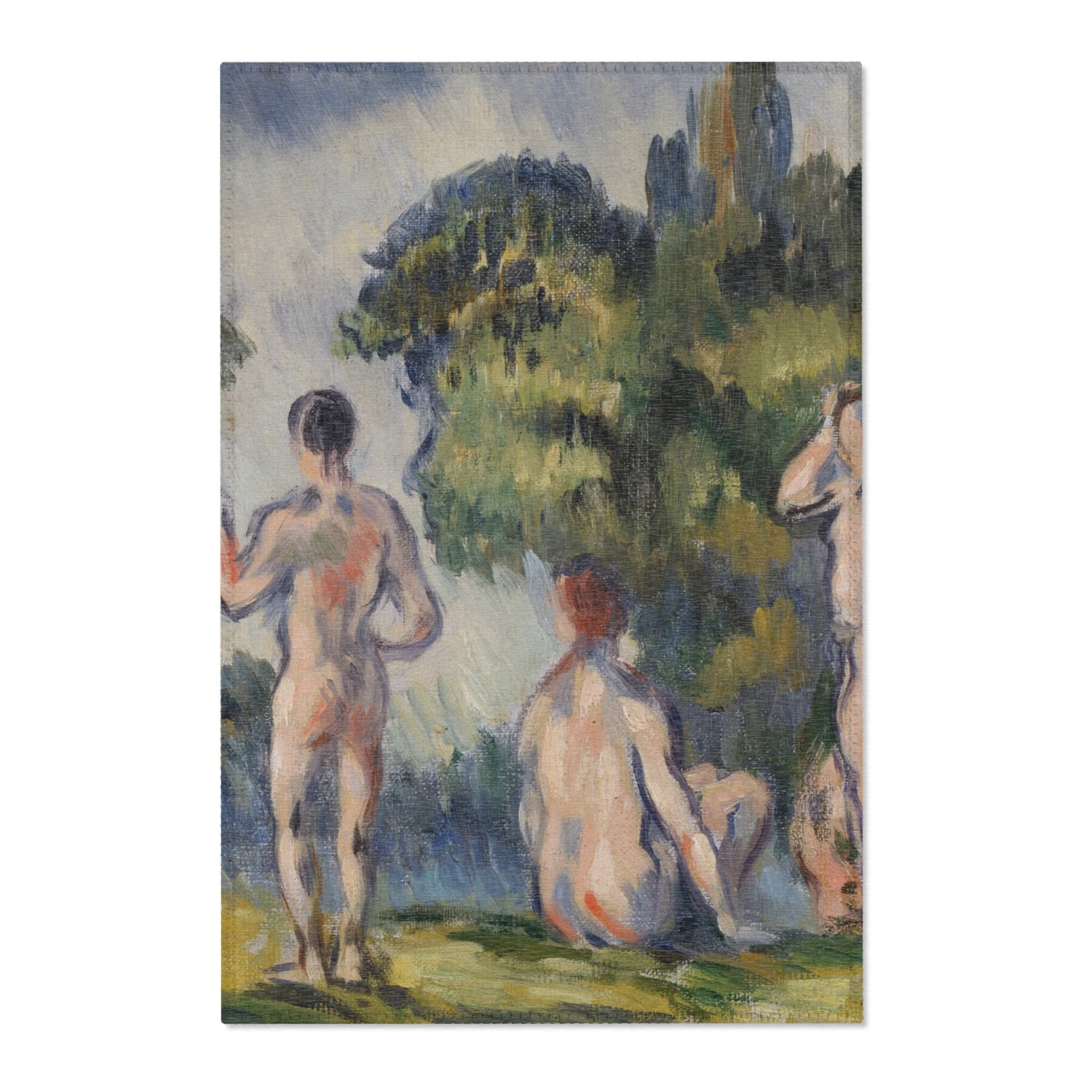 Bathers - Paul Cezanne Area Rug