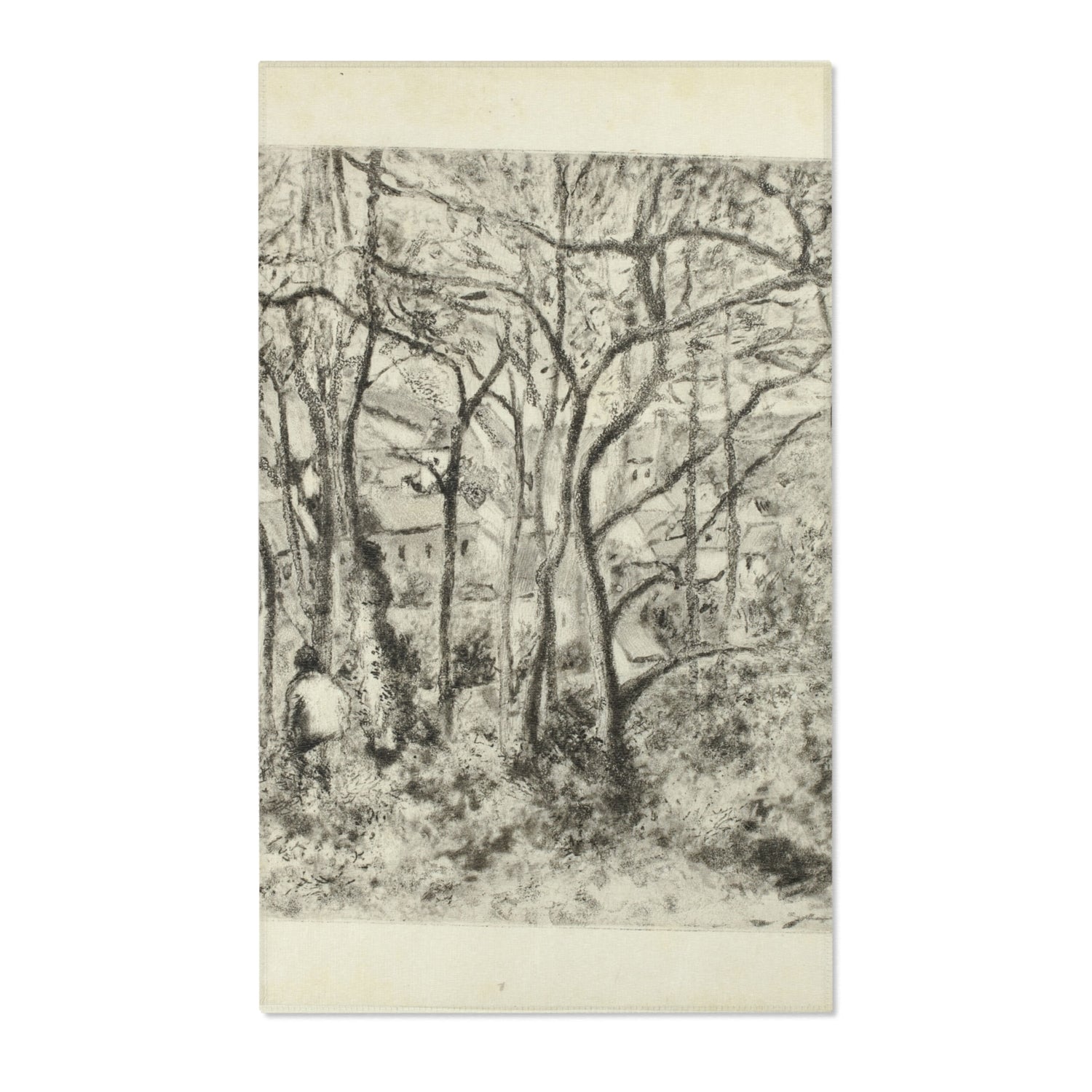 Woodlands at the Hermitage - Camille Pissarro Area Rug