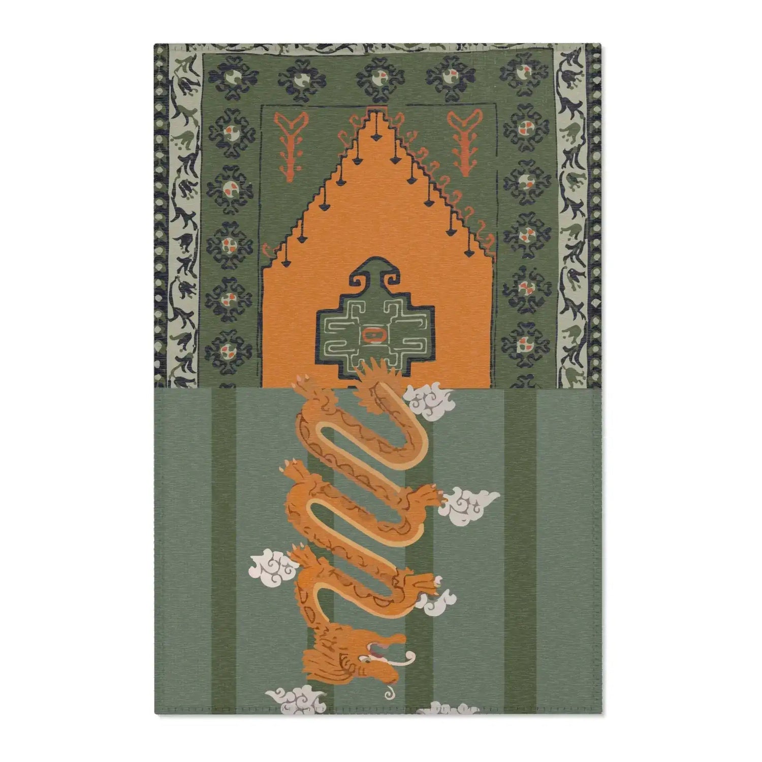 Imperial Flame Dragon Accent Rug