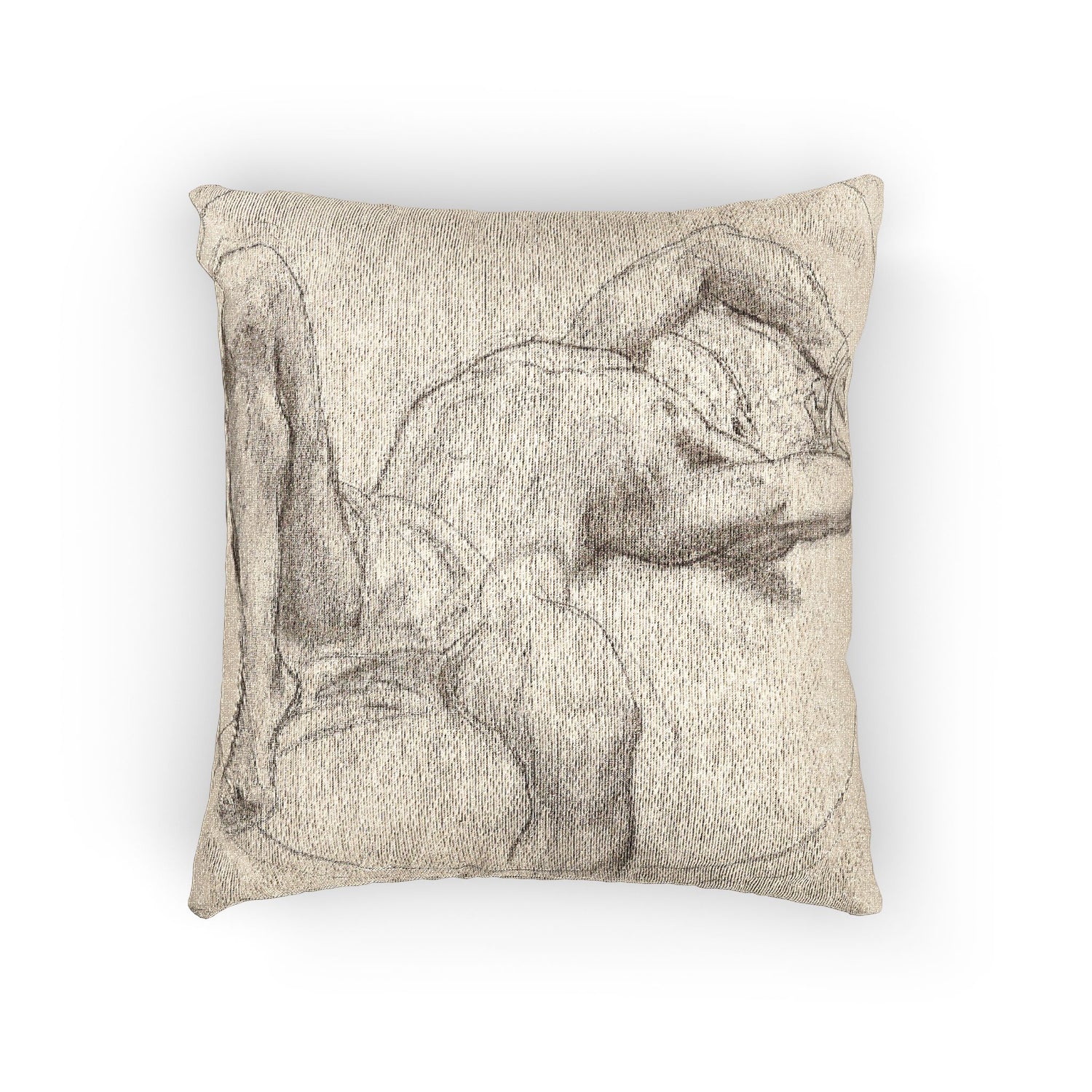 John Singer Sargent - Bound Man (recto); Sketch of Bound Man (verso) | Woven Pillow