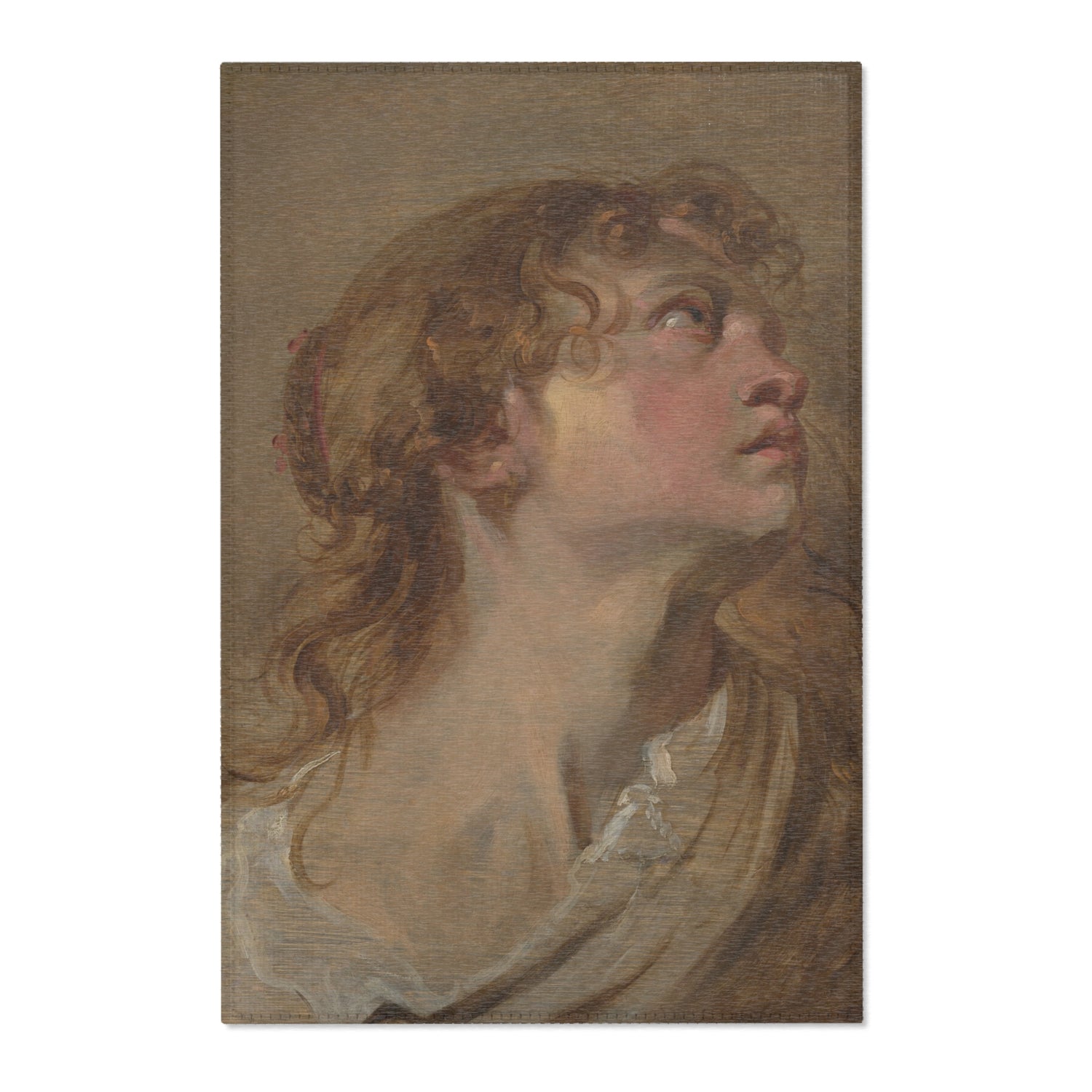 Head of a Girl - Anthony van Dyck Area Rug