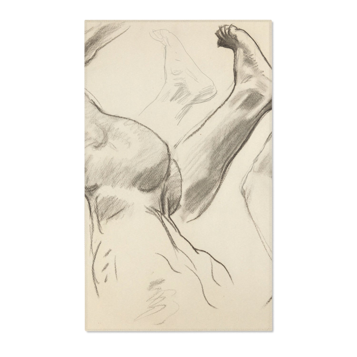 Sketches of Legs and Feet - John Singer Sargent Area Rug