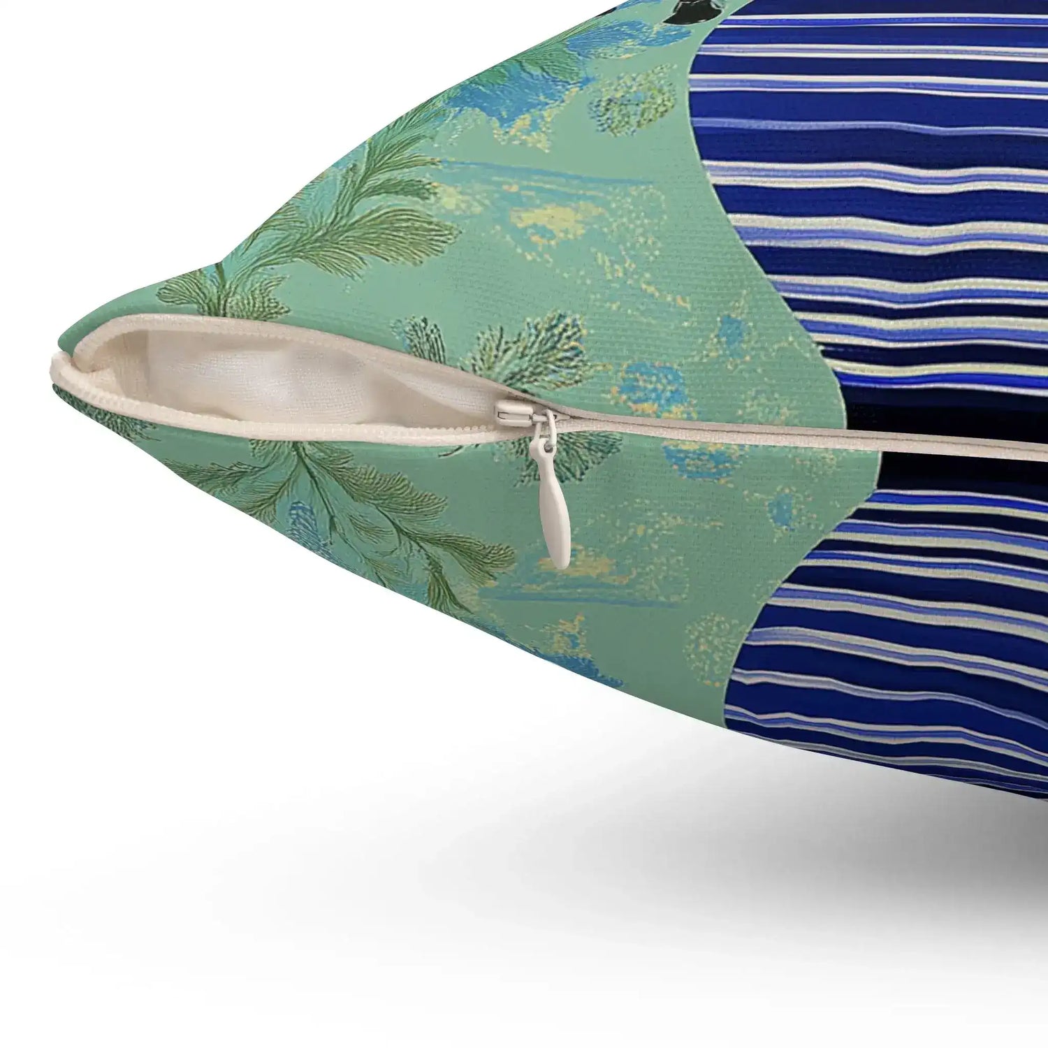 Zebra and Floral Vase Throw Pillow