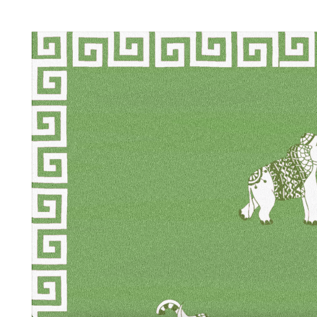 The "Elephants in the Terrace Hand Tufted Rug" is a unique and visually enchanting piece that brings together the grace of elephants with the beauty of intricate terrace and floral motifs. Meticulously crafted through hand-tufting, this rug features a captivating design that tells a story of harmony and natural elegance.