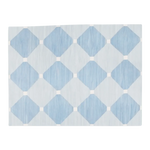 Diamond Blue Classic Dhurrie Cotton Rug