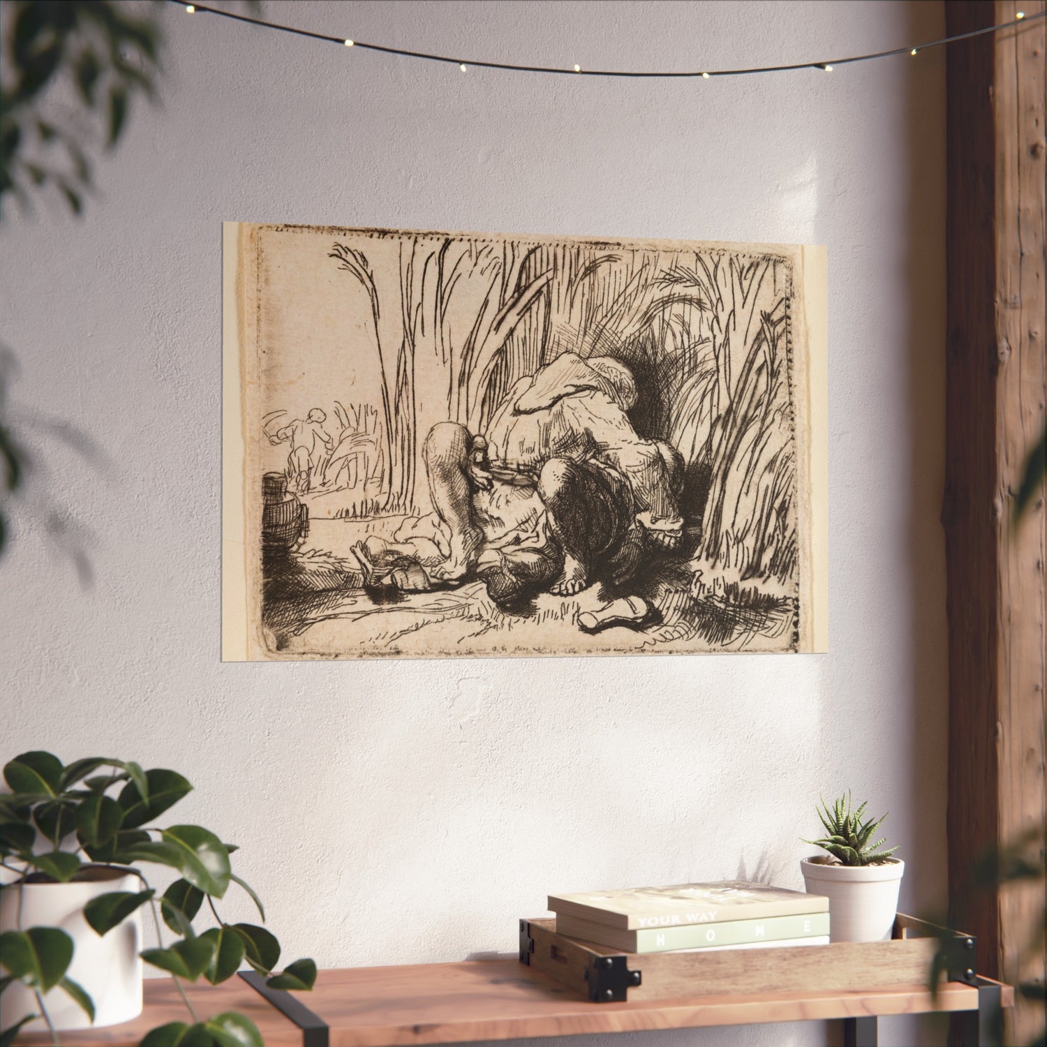 The Monk in the Cornfield - Rembrandt van Rijn Fine Art Poster