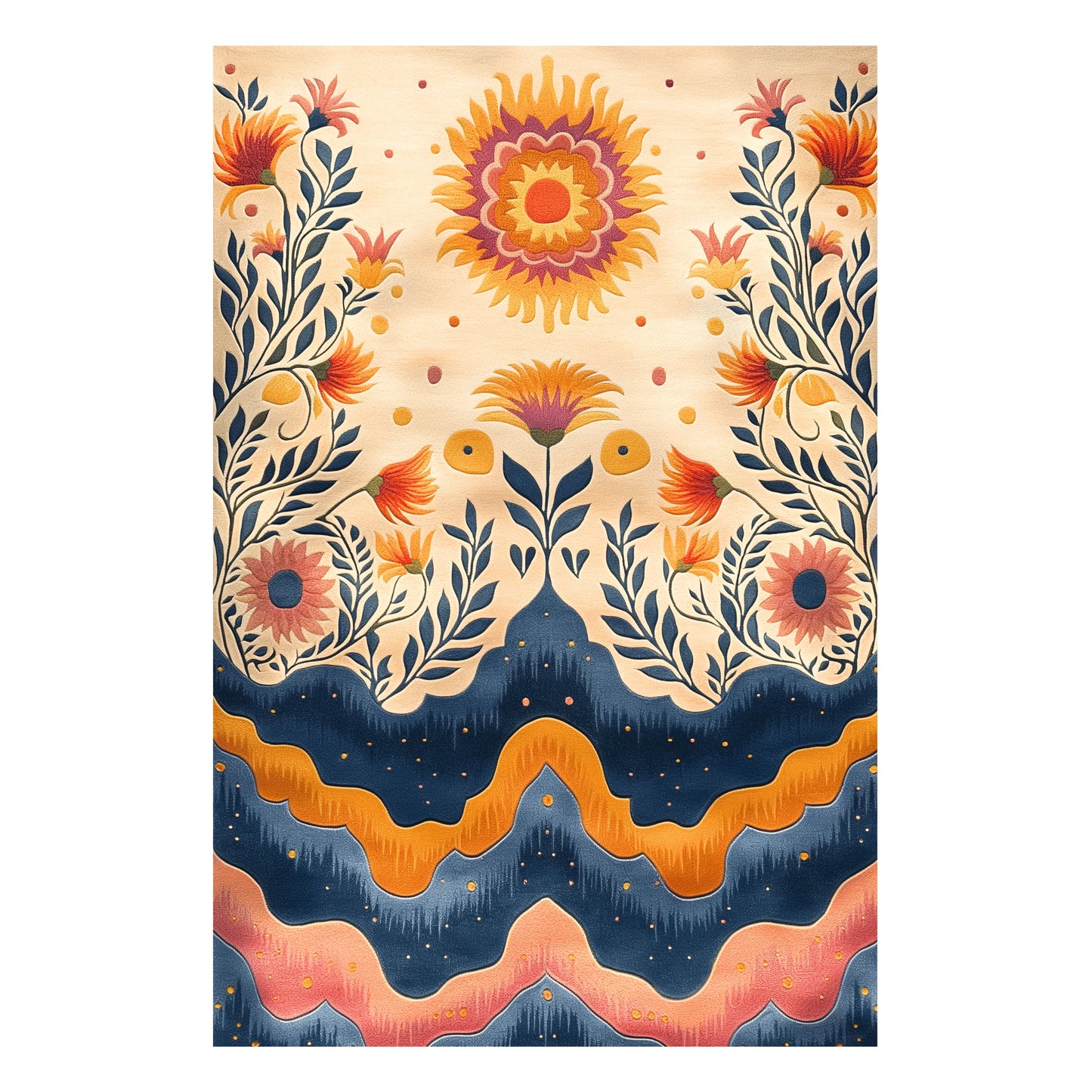 Blooming Sunscape Hand Tufted Rug