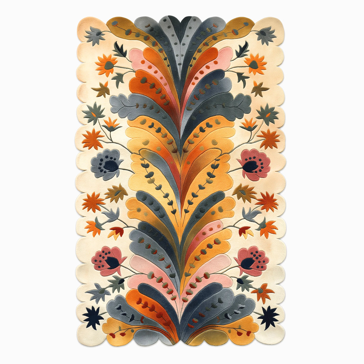 Floral Fanfare Hand Tufted Rug