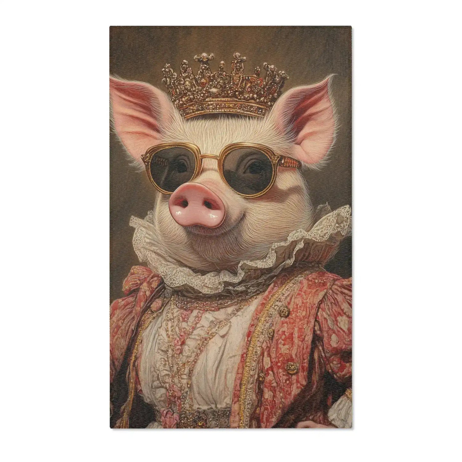 Queen Swine Regal Pig Accent Rug