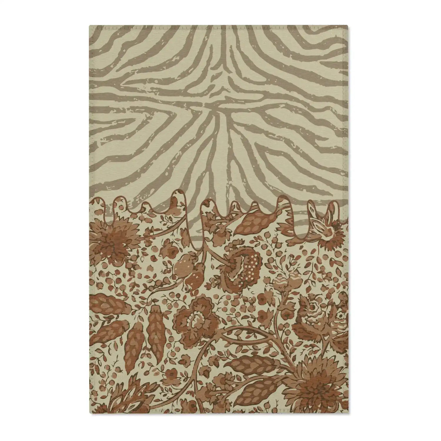 Cocoa Safari Bloom Accent Rug