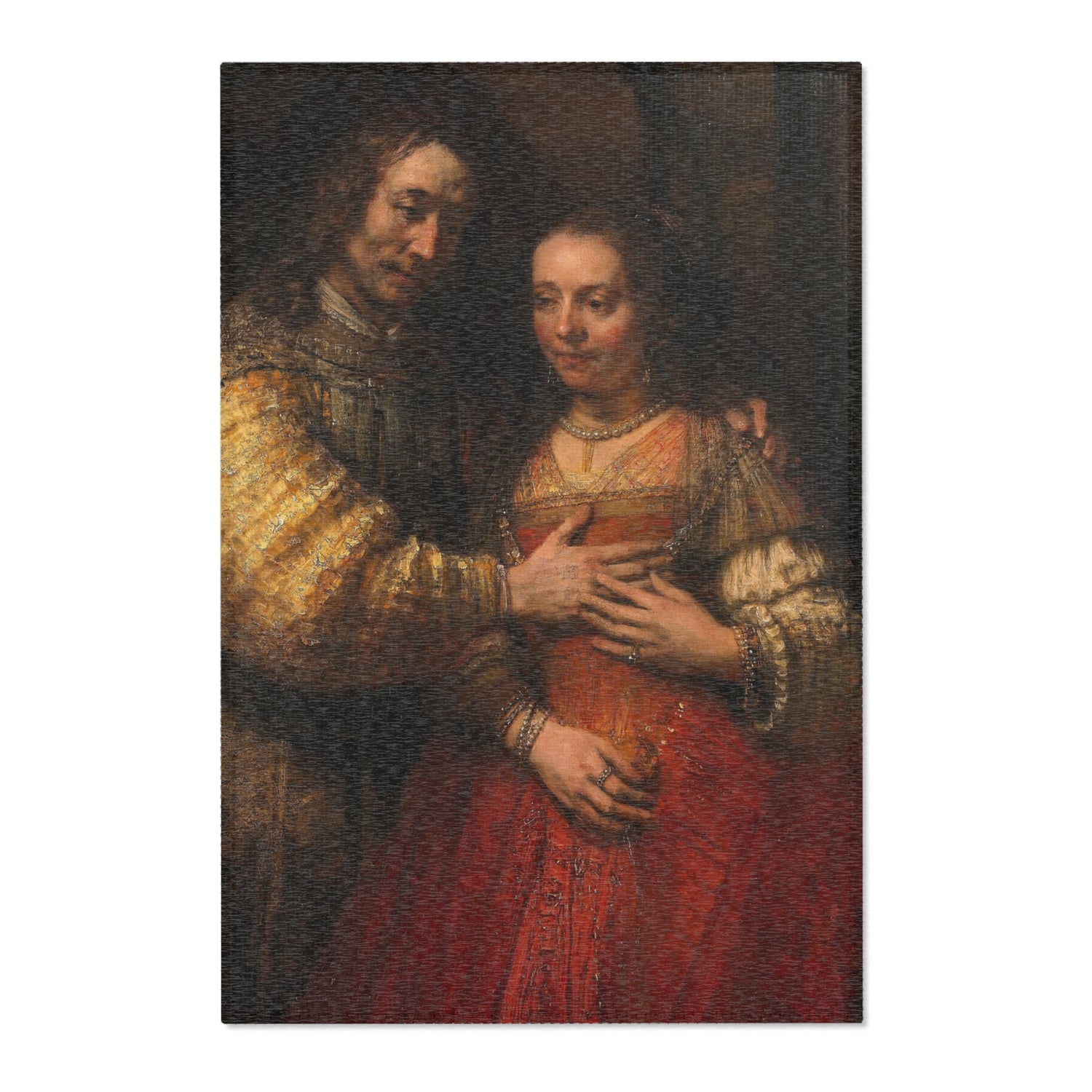 The Jewish Bride - Rembrandt van Rijn Area Rug