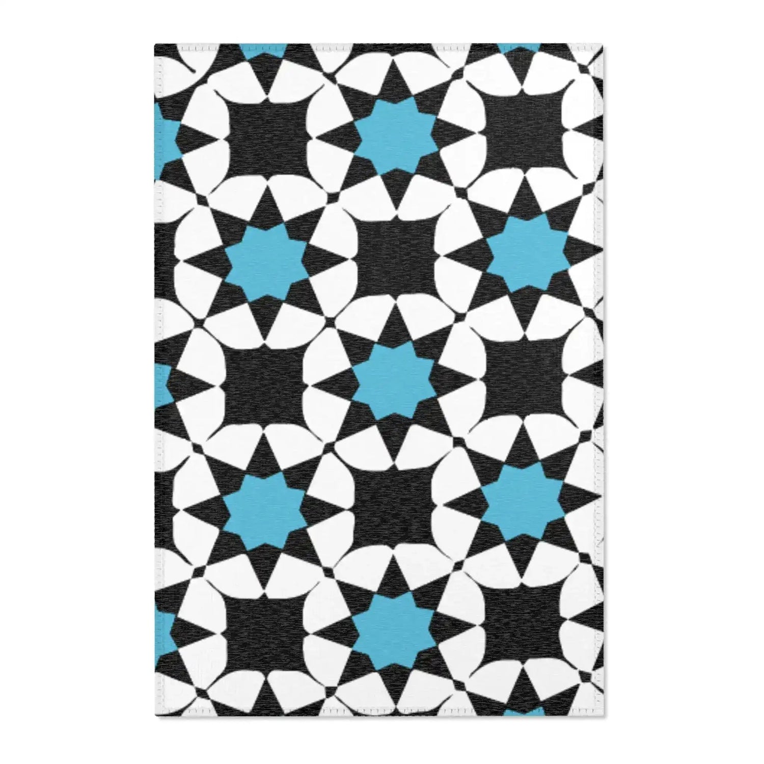 Retro Starburst Geometric Accent Rug