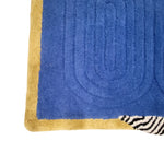 Water Earth and Sun Hand Tufted Wool Rug - Dark Blue