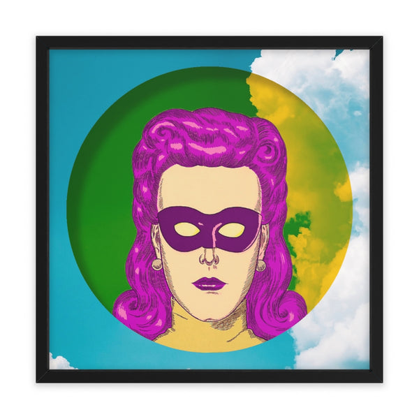 Pop Lady Masquerade Framed Poster Wall Art