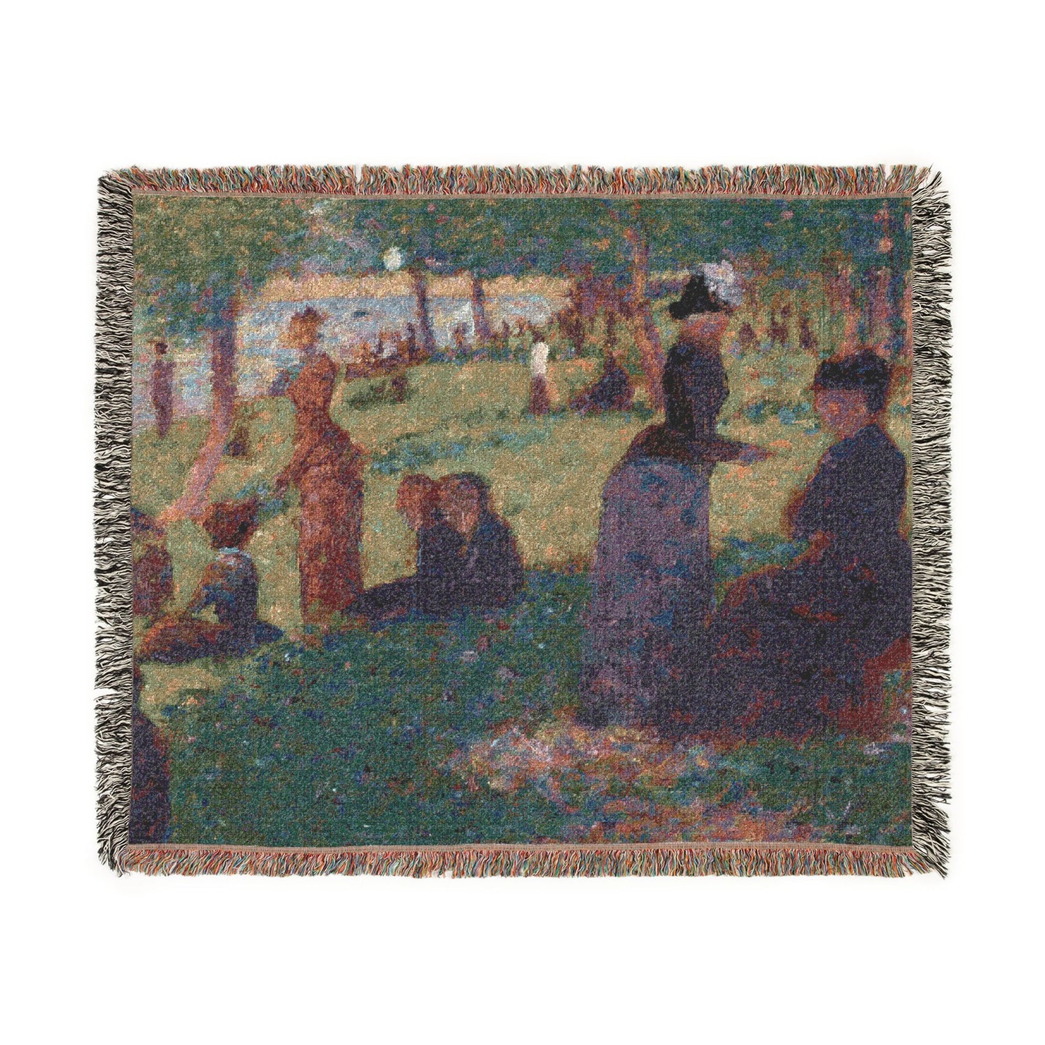 Oil Sketch for A Sunday on La Grande Jatte - Georges Seurat Tapestry Blanket
