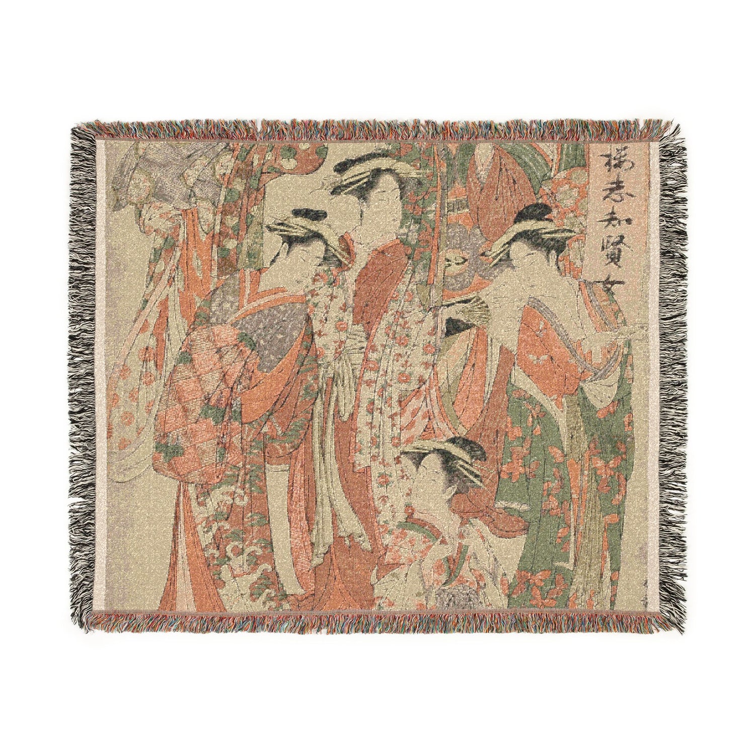 Seven Wise Women of the Pleasure Quarters Woven Throw Blanket