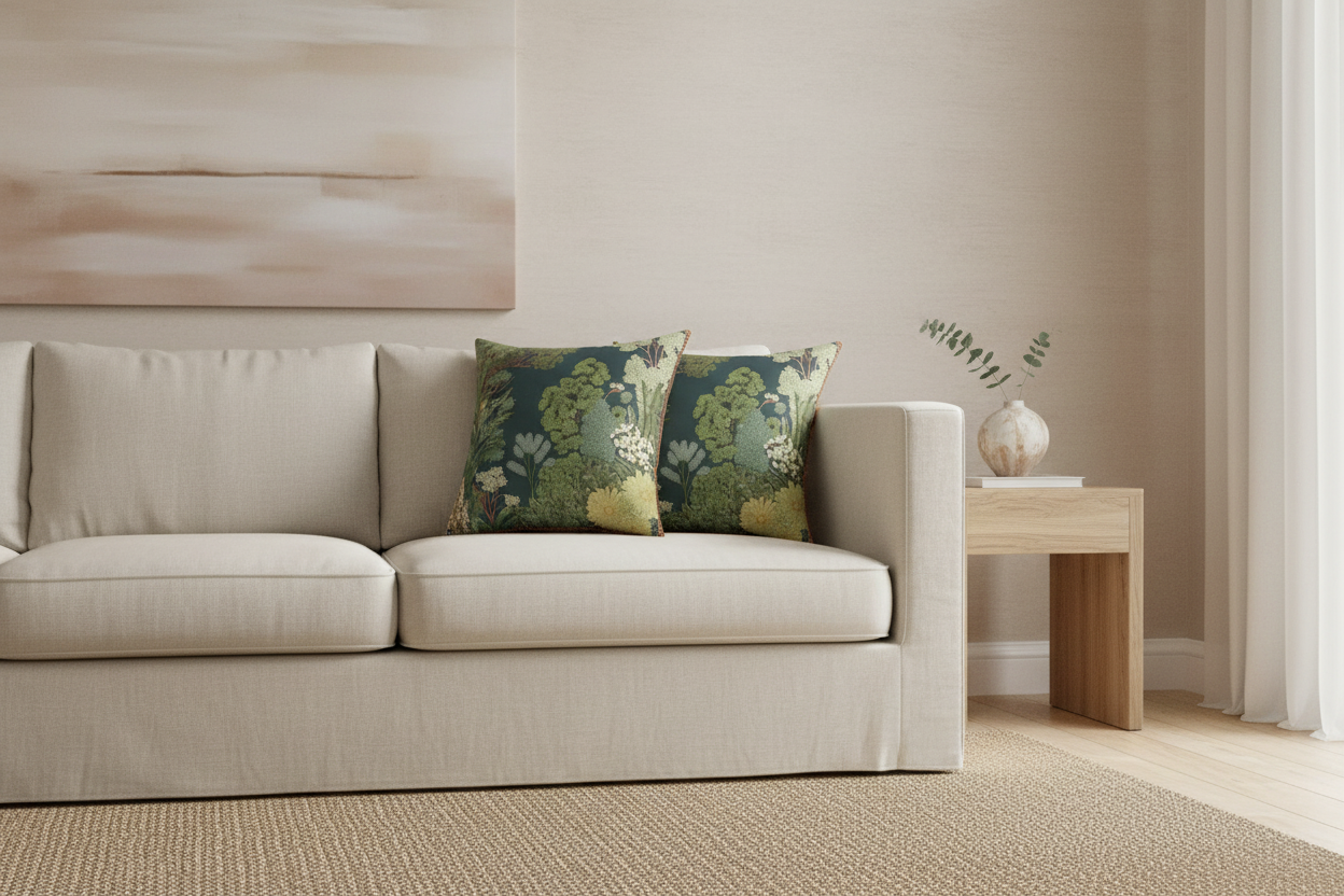 Twilight Garden Botanica Throw Pillow