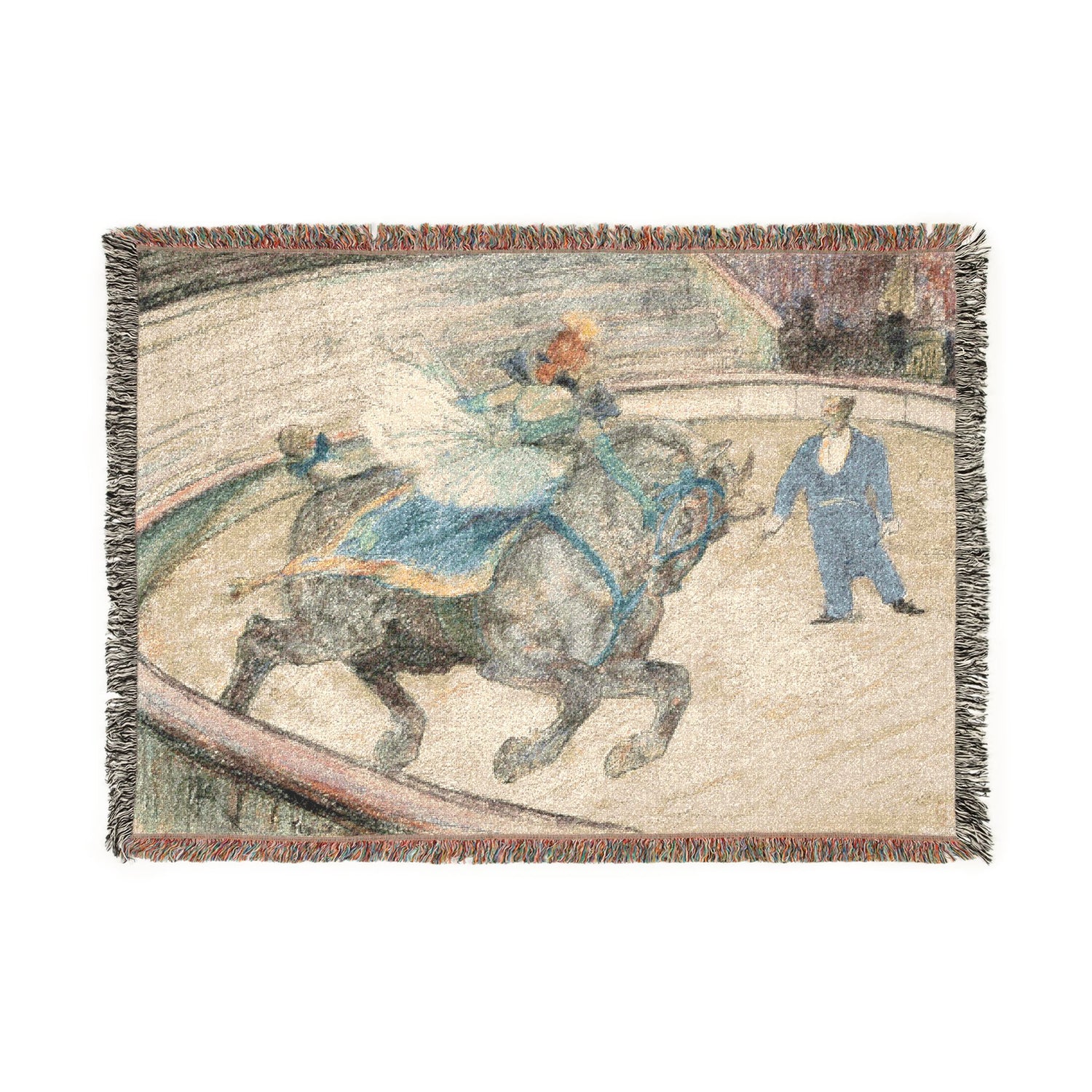 At the Circus Work in the Ring - Henri de Toulouse-Lautrec Tapestry Blanket