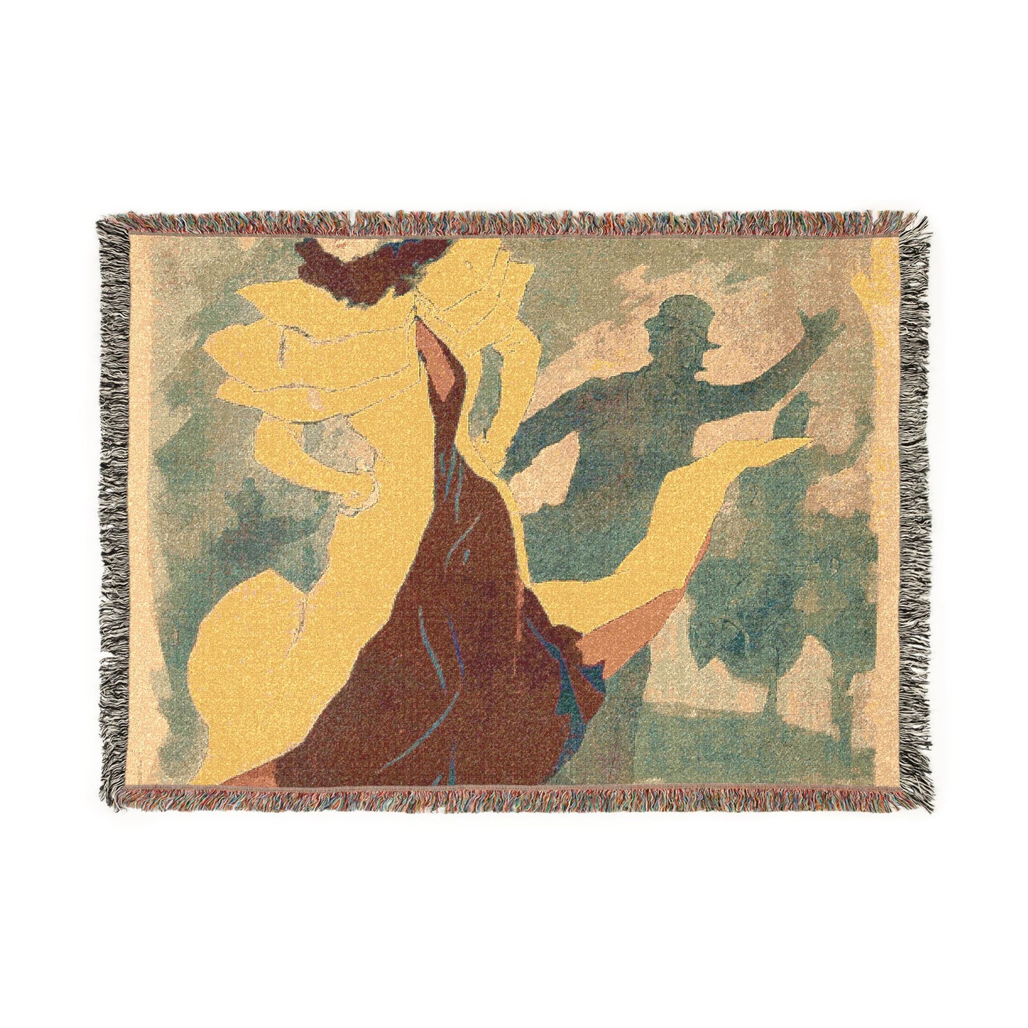 Ice Rink - Jules Chéret Tapestry Blanket