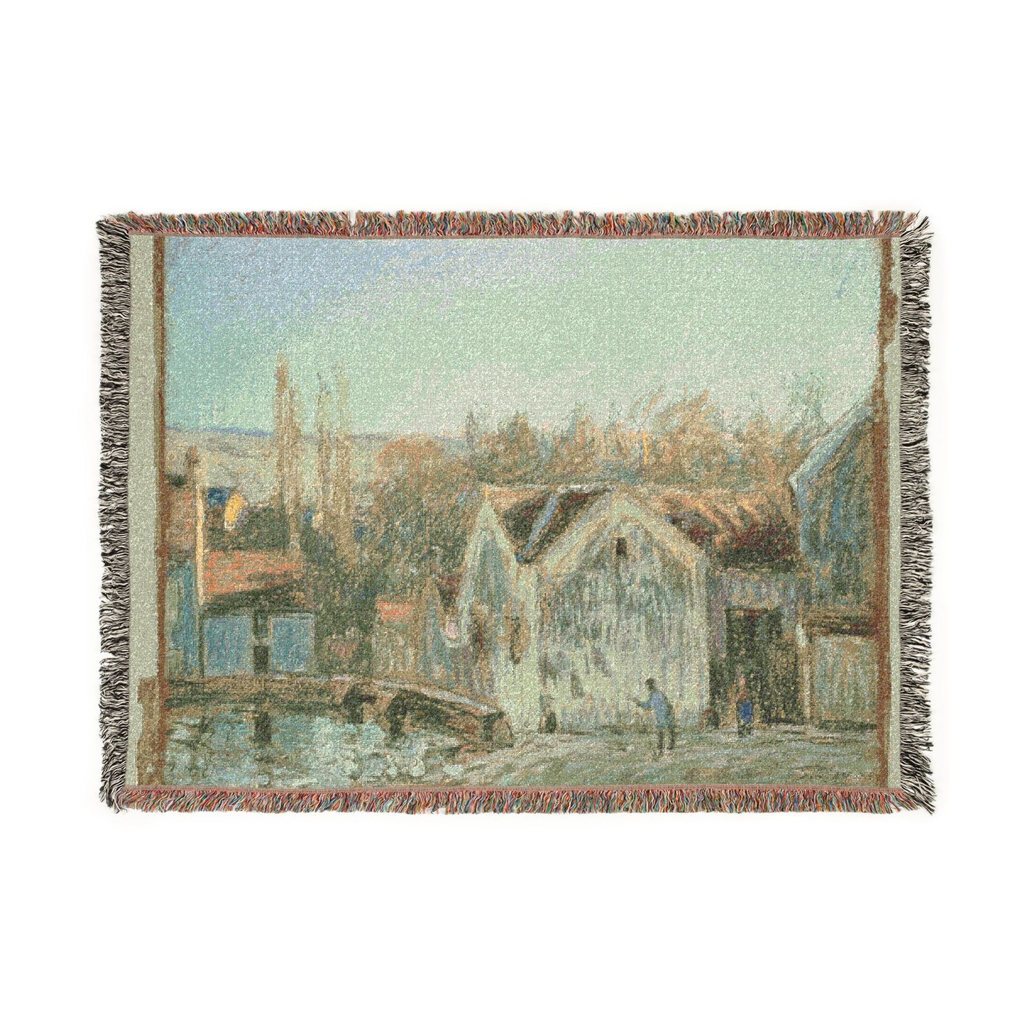 A Corner of Moret-sur-Loing - Alfred Sisley Tapestry Blanket
