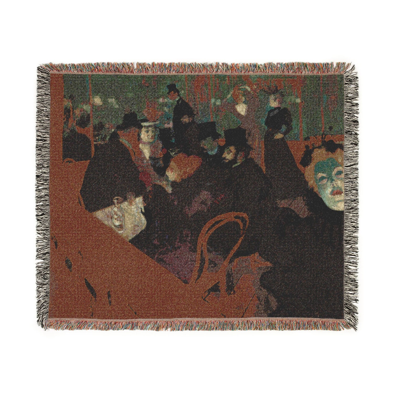 At the Moulin Rouge - Henri de Toulouse-Lautrec Tapestry Blanket