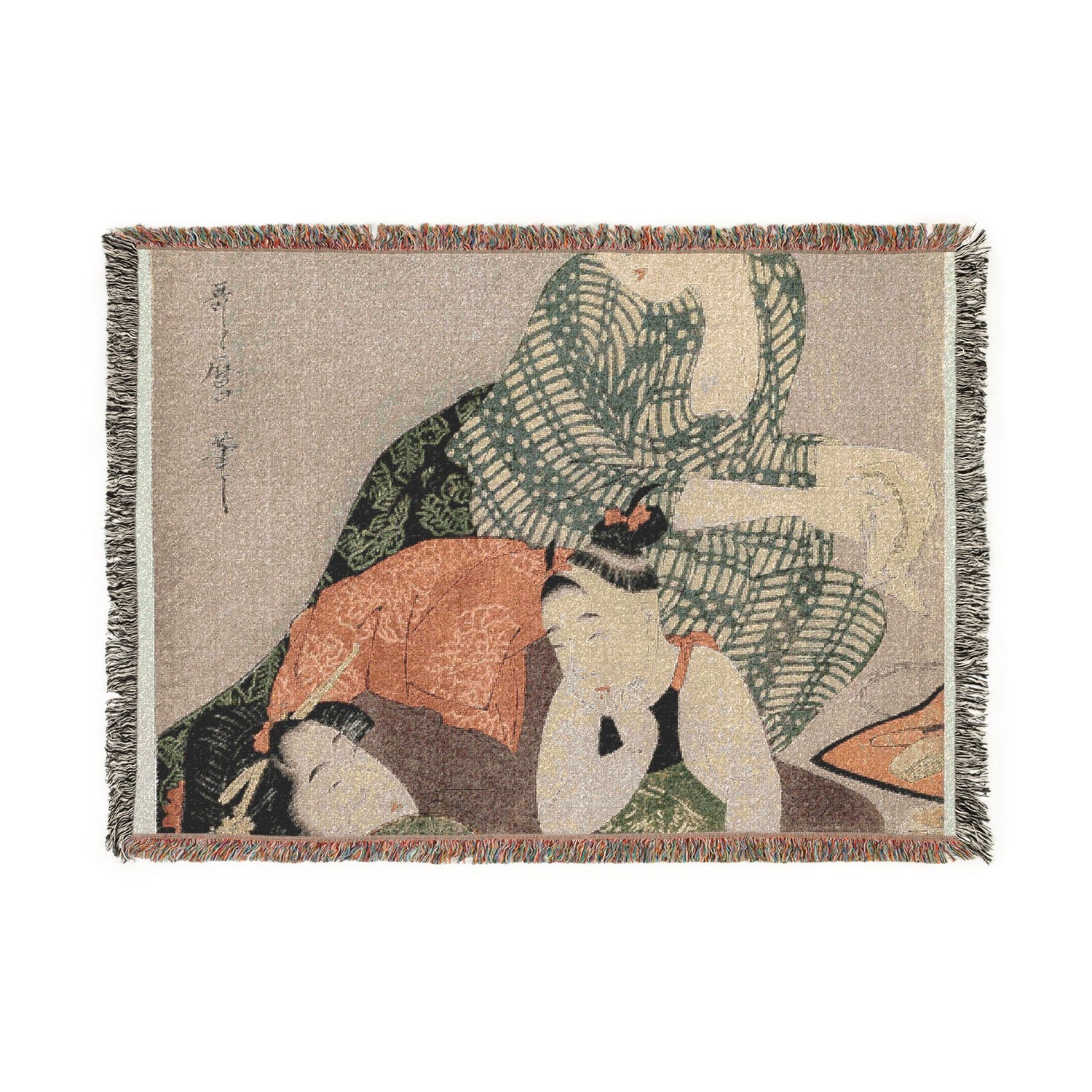 Cleaning Combs - Kitagawa Utamaro Tapestry Blanket