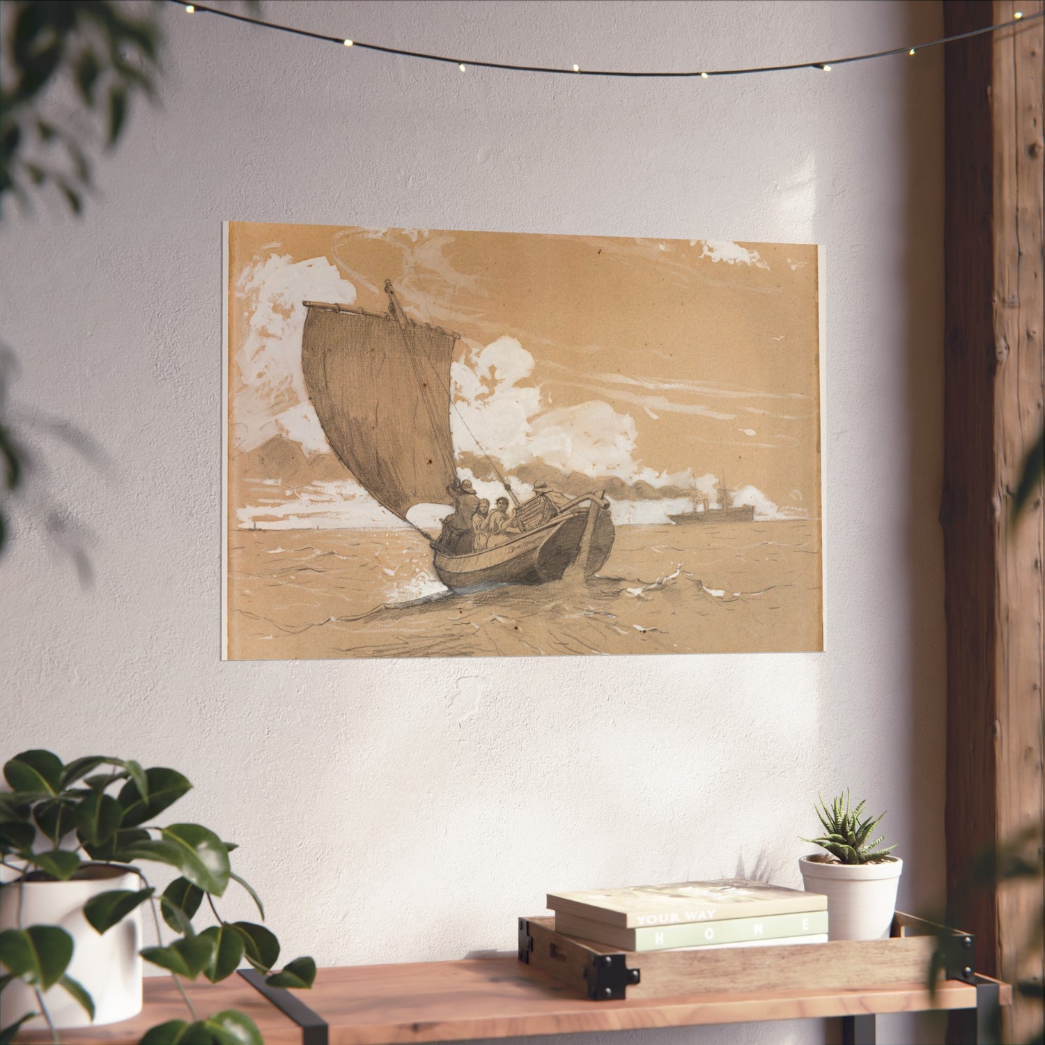 Fishing off Scarborough - Winslow Homer Fine Art Poster