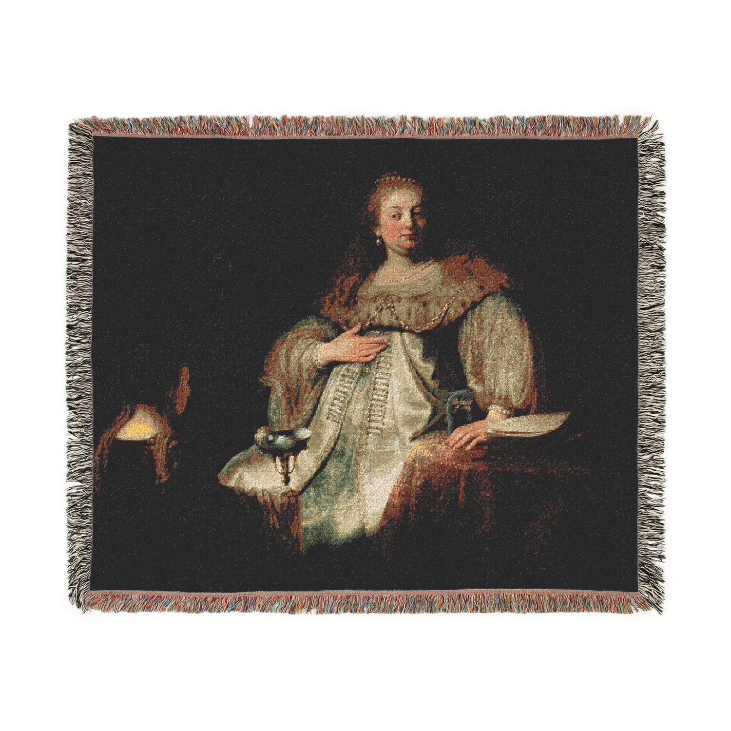 Judith at the Banquet of Holofernes - Rembrandt van Rijn Tapestry Blanket