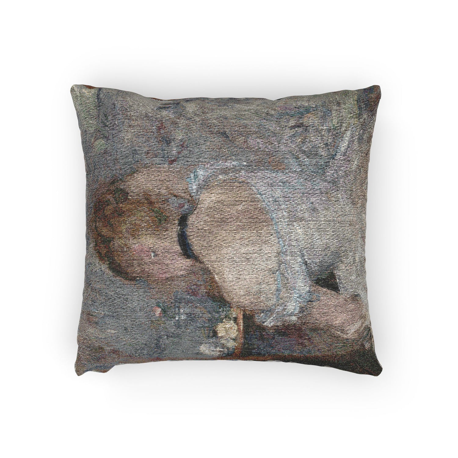 Berthe Morisot - Woman at Her Toilette | Woven Pillow